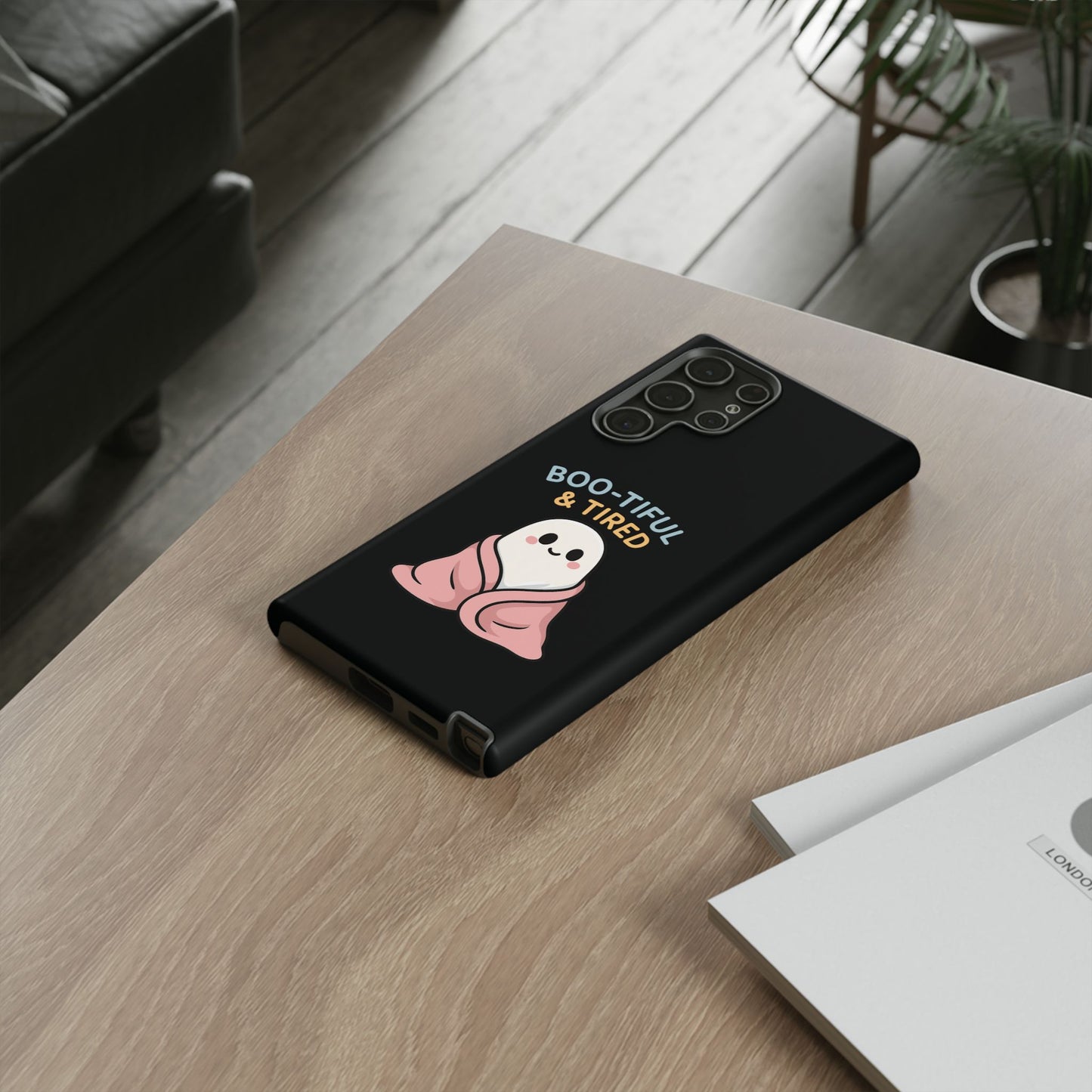 Boo-tiful & Tired Phone Case, Halloween-Themed Design