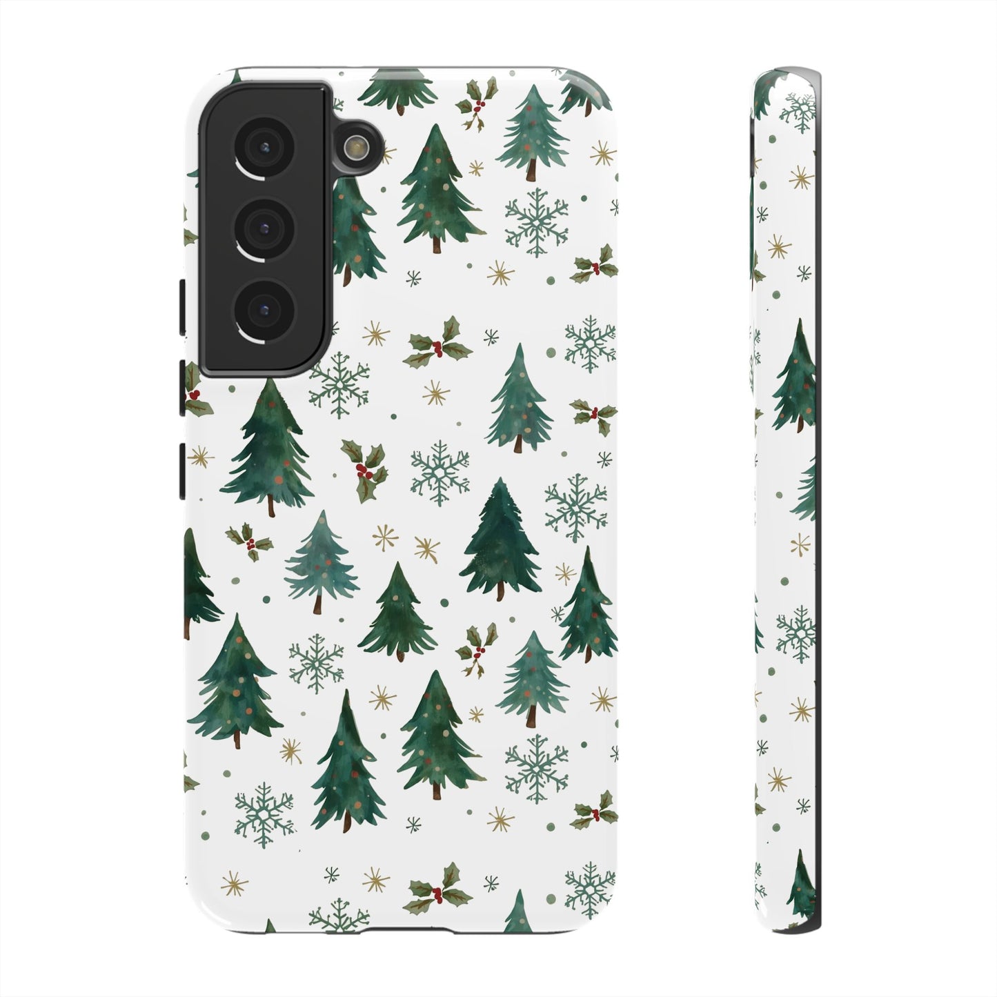 Winter Forest Phone Case, Christmas-Themed Dual Layer Phone Case for Iphone 17, 16, 15 & Samsung