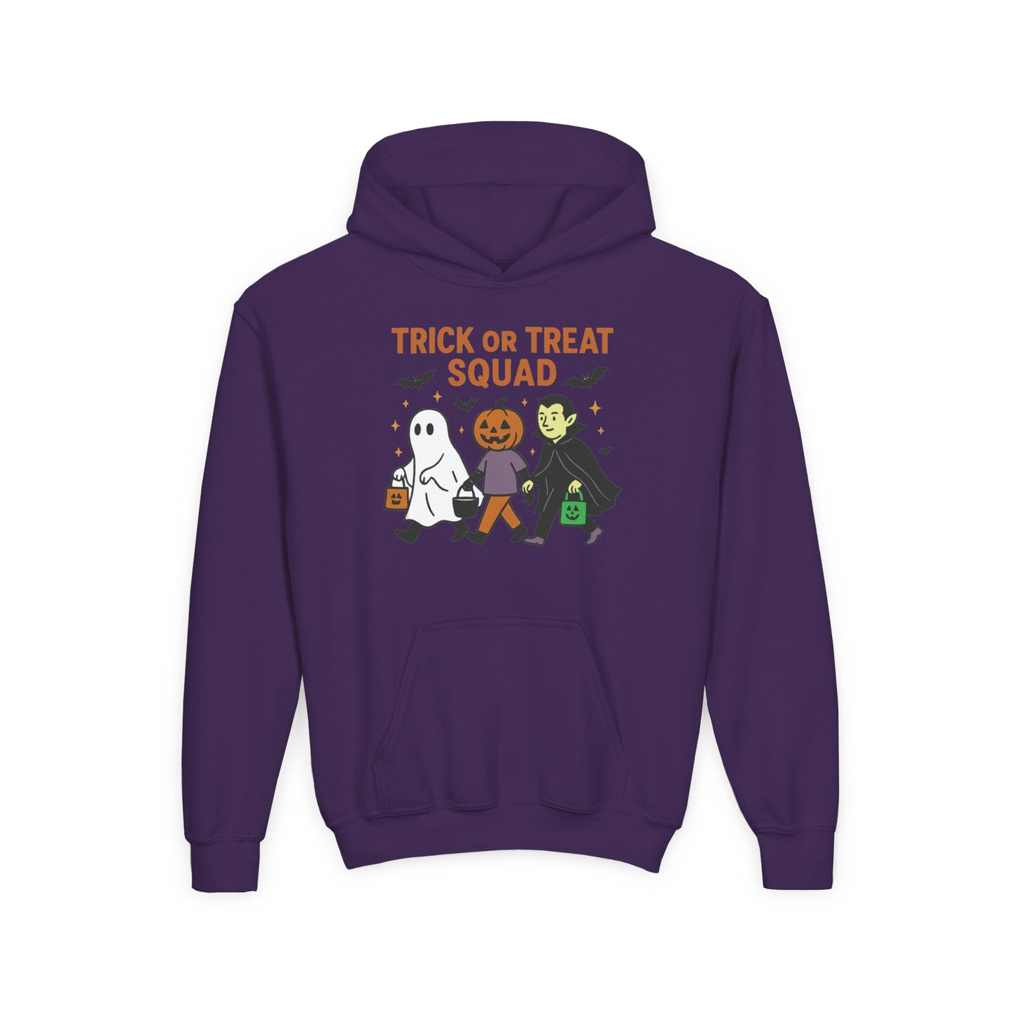 Youth Halloween Sweatshirt - Trick or Treat Squad, Cute Kids Hoodie