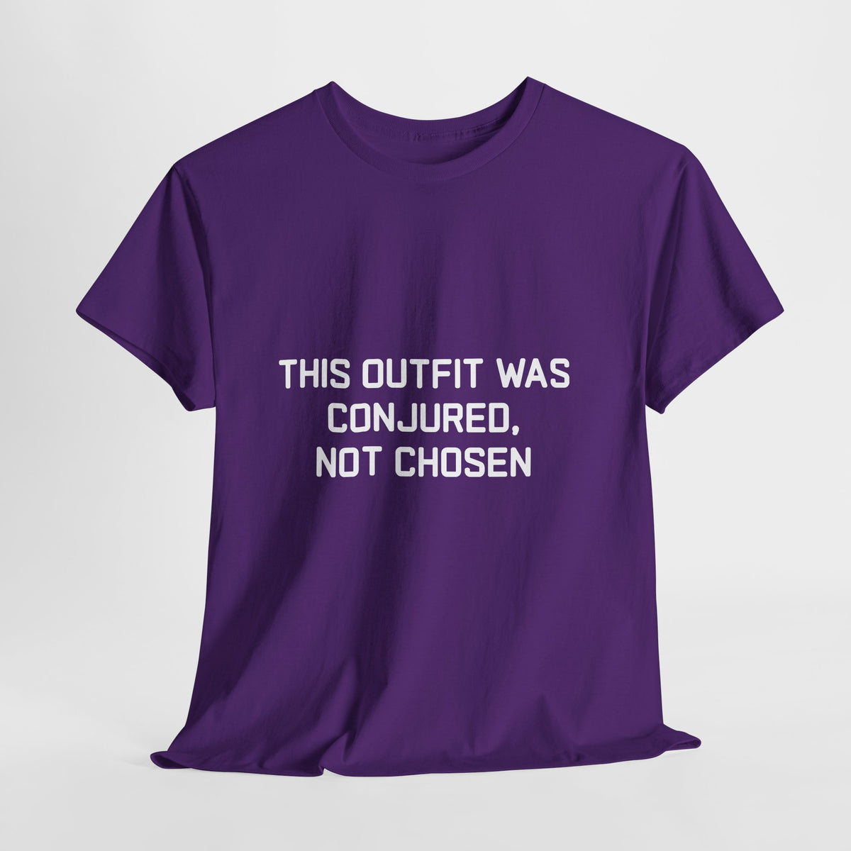 Unisex Heavy Cotton Tee - 'This Outfit Was Conjured, Not Chosen' - Funny Halloween T-shirt