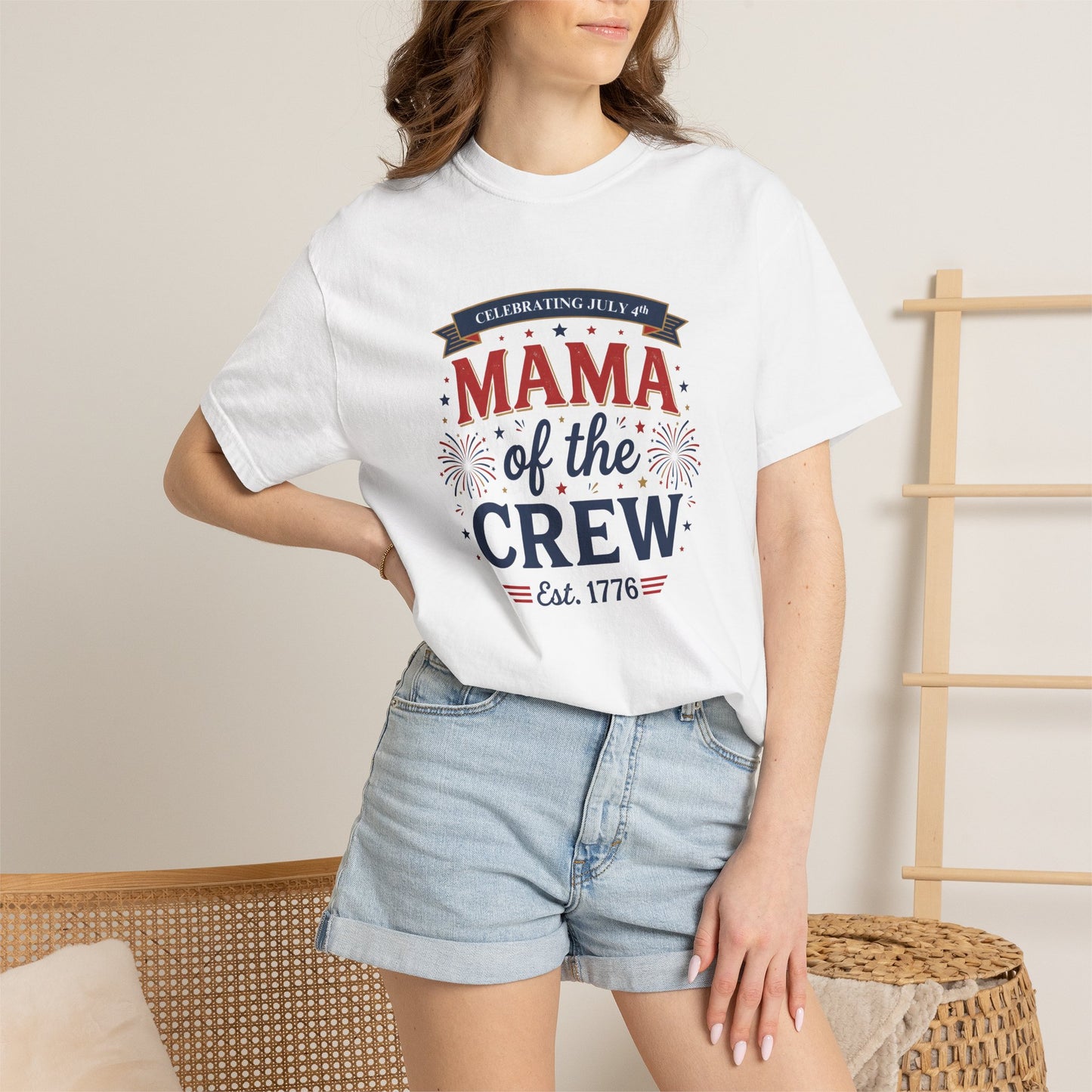 Mama of the Crew T-Shirt — Patriotic 4th of July Tee, Independence Day Shirt