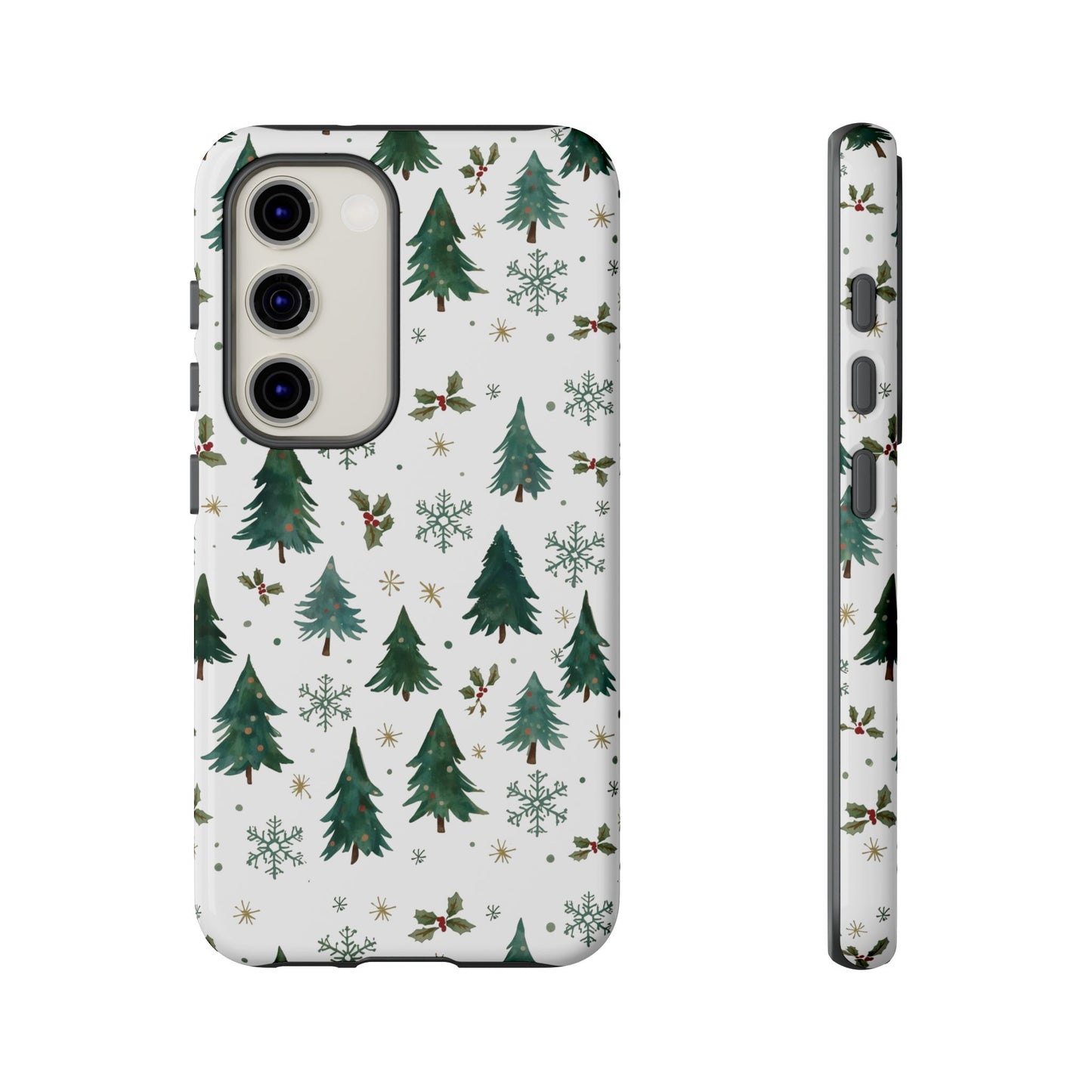 Winter Forest Phone Case, Christmas-Themed Dual Layer Phone Case for Iphone 17, 16, 15 & Samsung