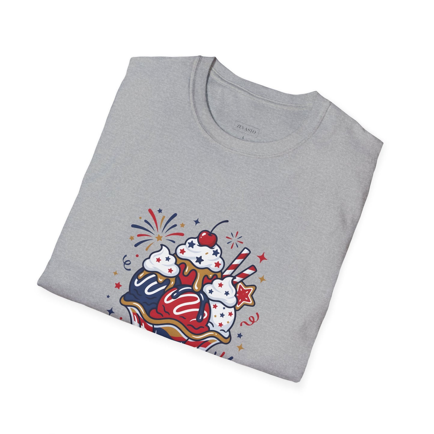 Sweet Liberty Ice Cream T-Shirt — Patriotic 4th of July Sundae Tee