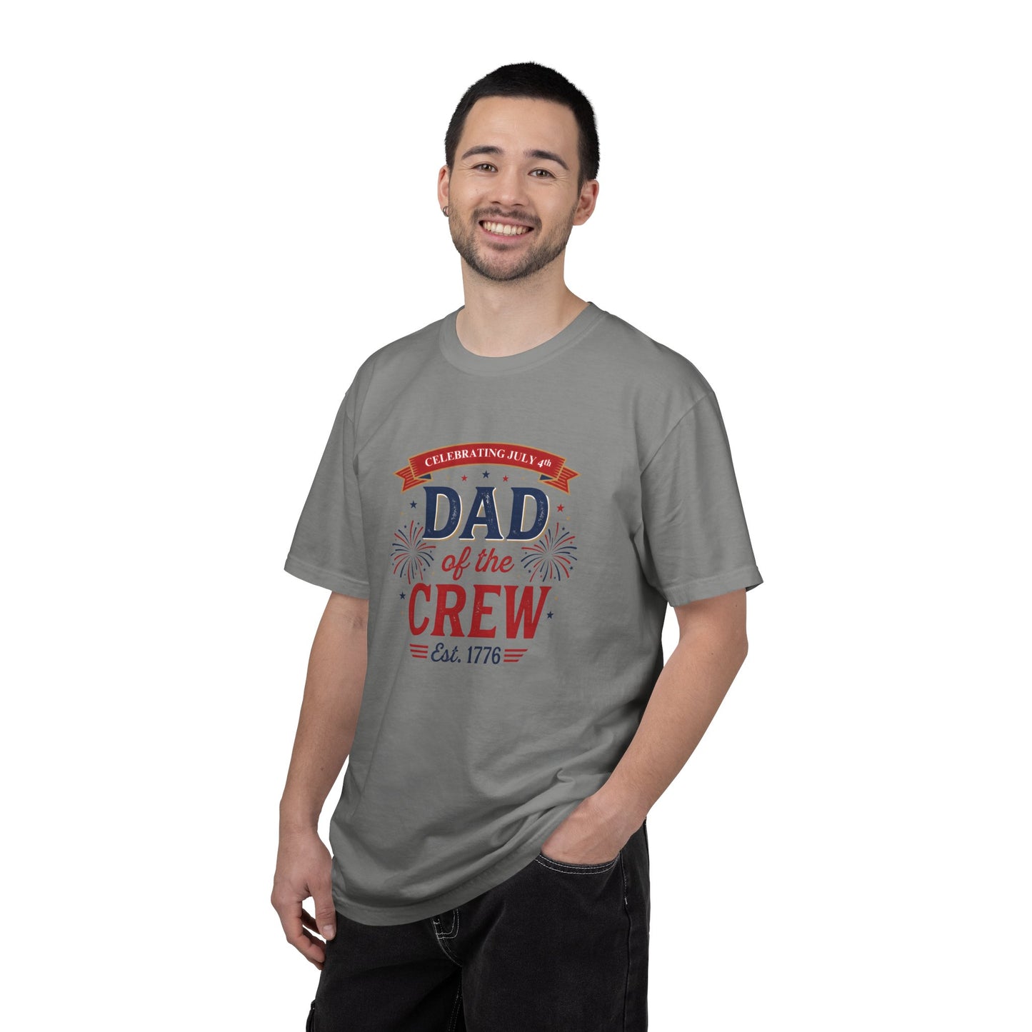 Dad of the Crew T-Shirt — Patriotic 4th of July Tee, Independence Day Shirt
