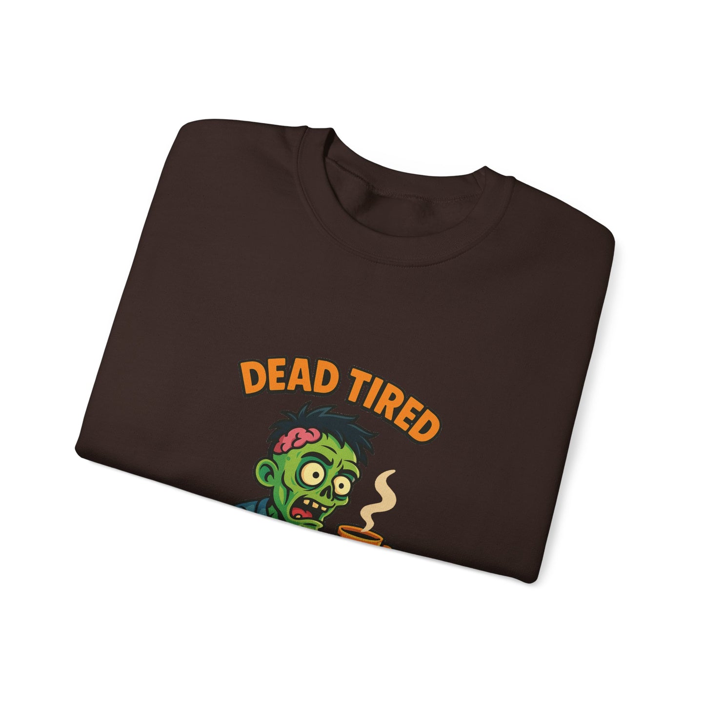 Dead Tired Zombie Sweatshirt, Funny Halloween Crewneck, Spooky Season Apparel