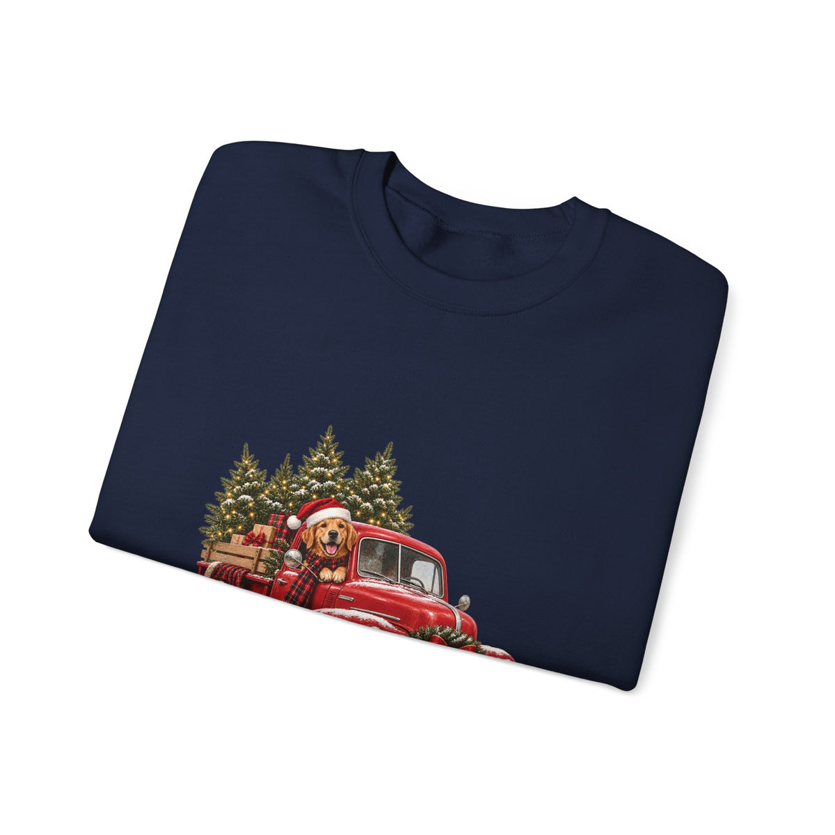 Vintage Red Truck Christmas Sweatshirt, Unisex Sweatshirt