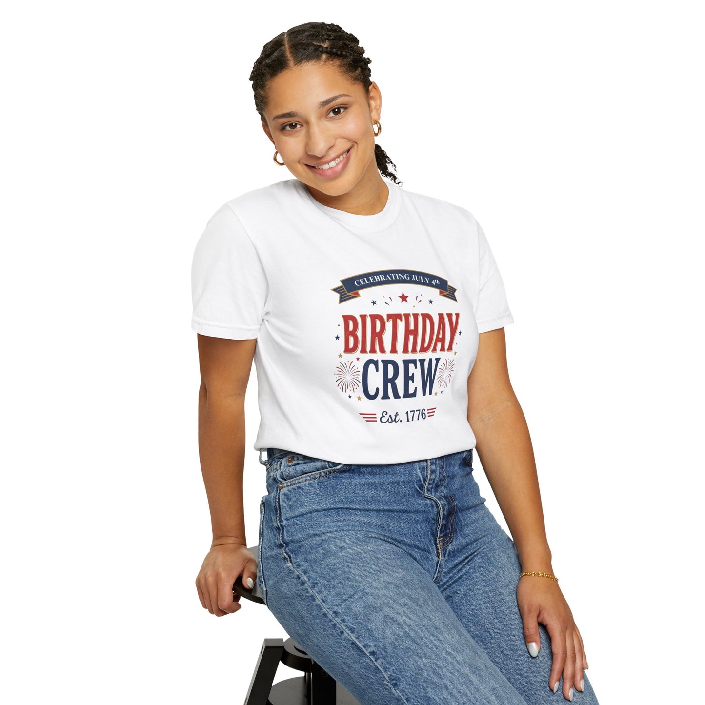 Birthday Crew T-Shirt — Patriotic Celebration Tee, 4th of July Shirt, Independence Day Gift