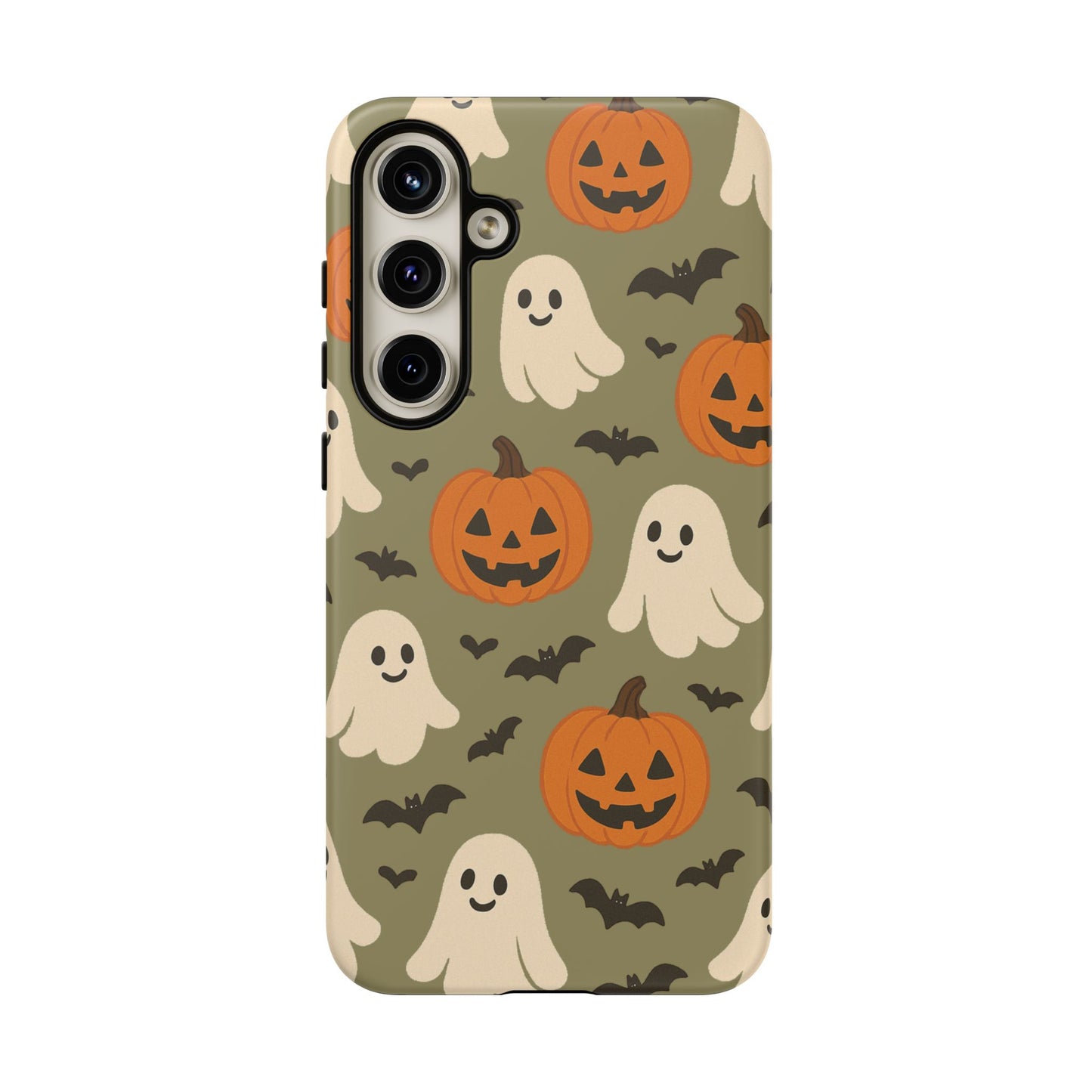 Halloween Phone Case with Ghosts and Pumpkins, Cute Fall Phone Cover, Spooky Season Accessory, Halloween Gift