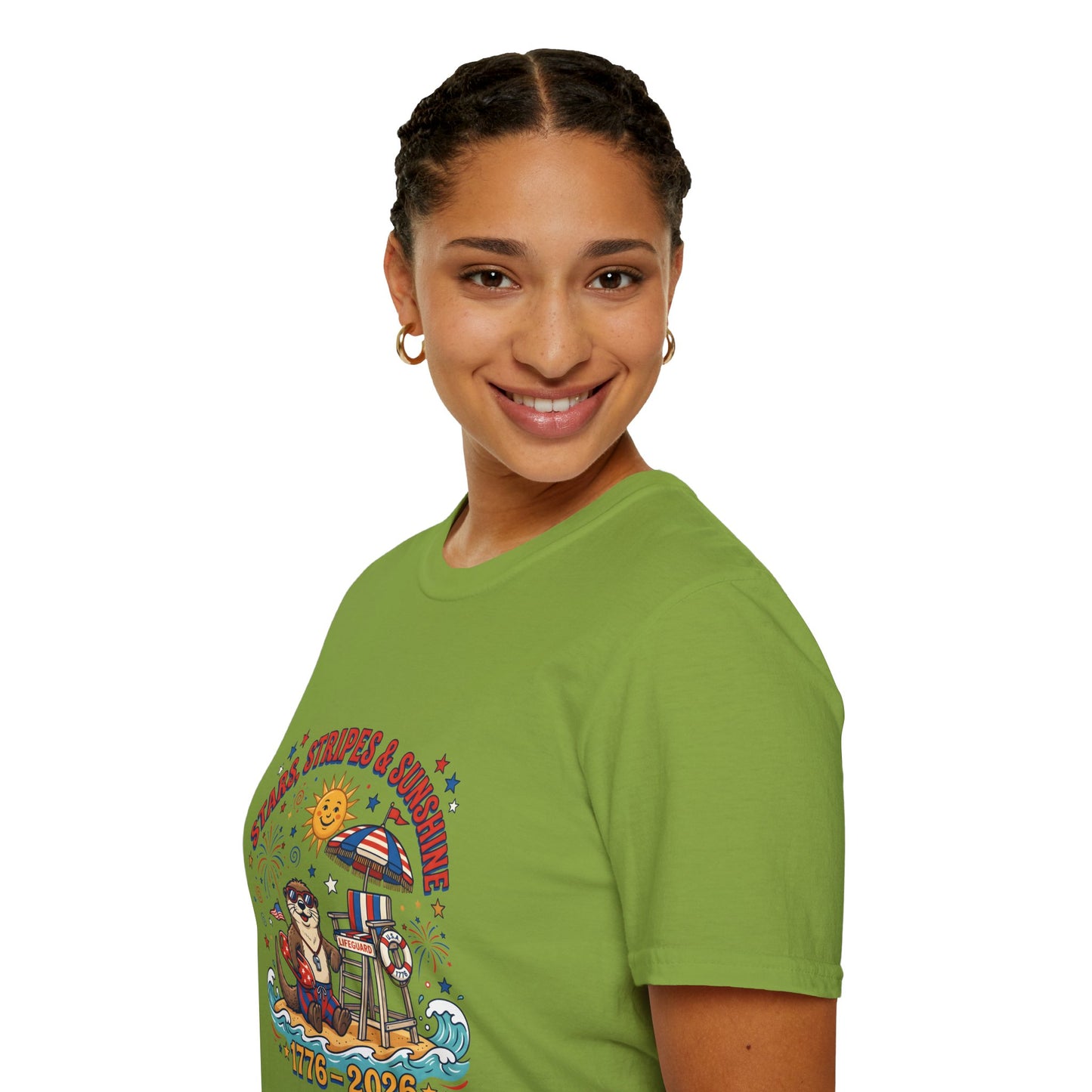 Stars, Stripes & Sunshine T-Shirt — Patriotic 1776–2026 Summer Tee, 4th of July Shirt