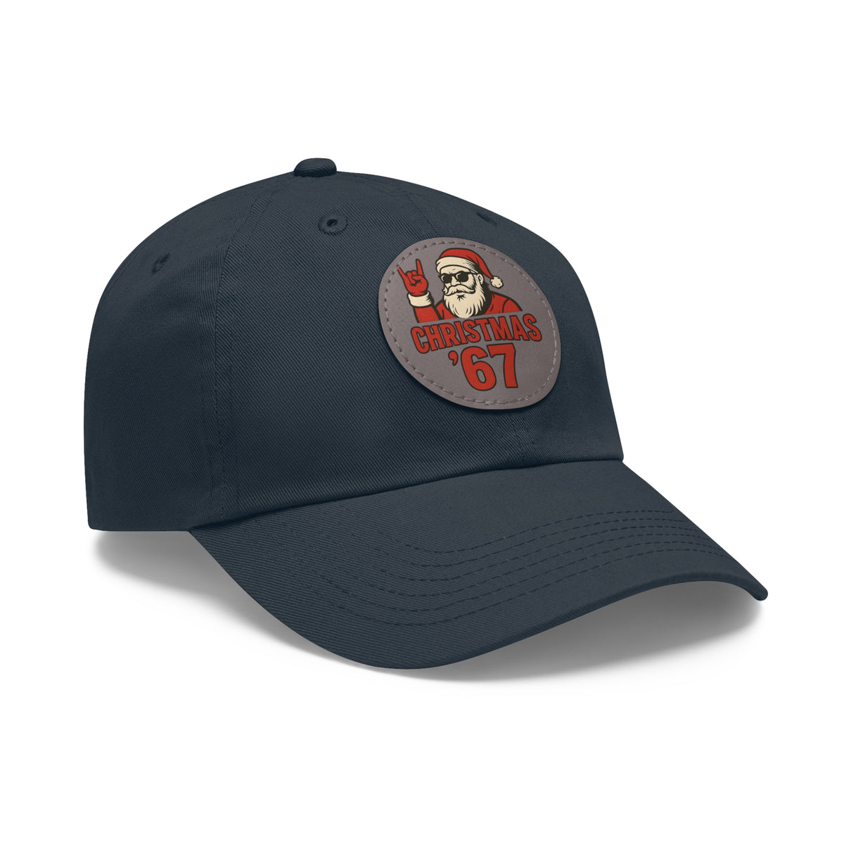 Christmas '67 Hat — Retro Santa Leather Patch Cap