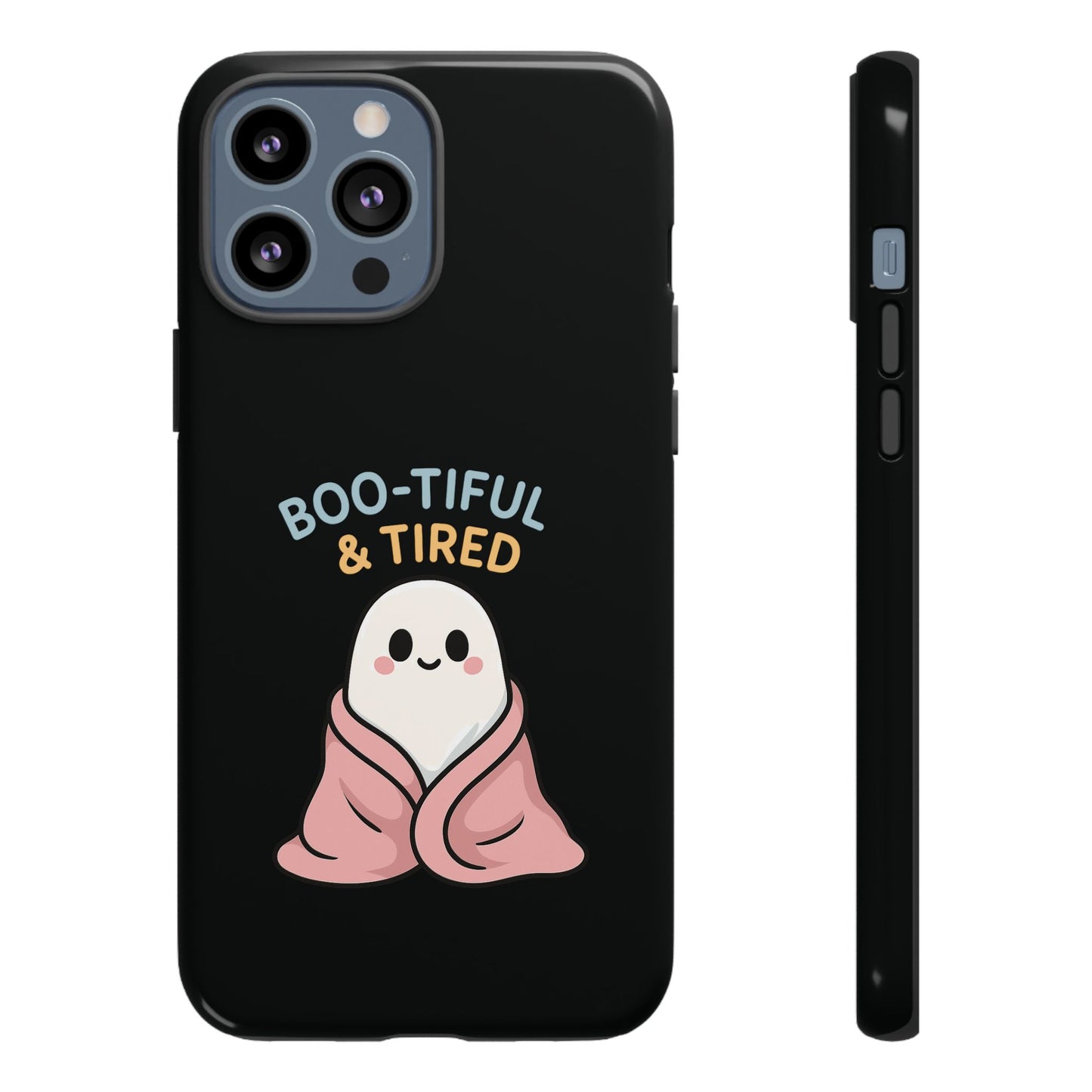 Boo-tiful & Tired Phone Case, Halloween-Themed Design