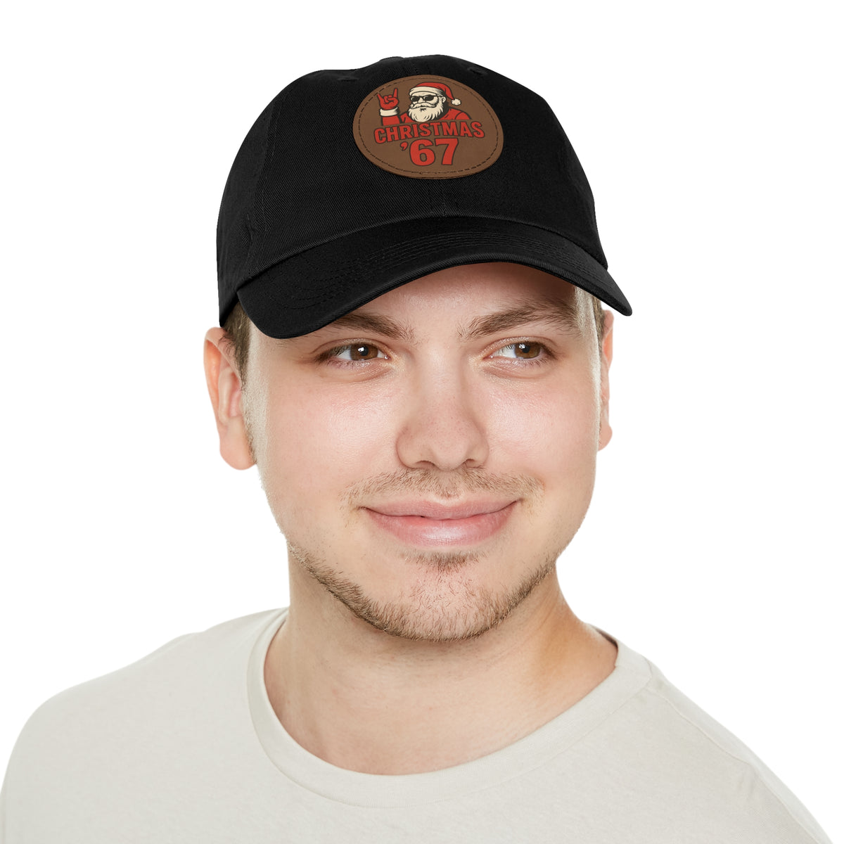 Christmas '67 Hat — Retro Santa Leather Patch Cap