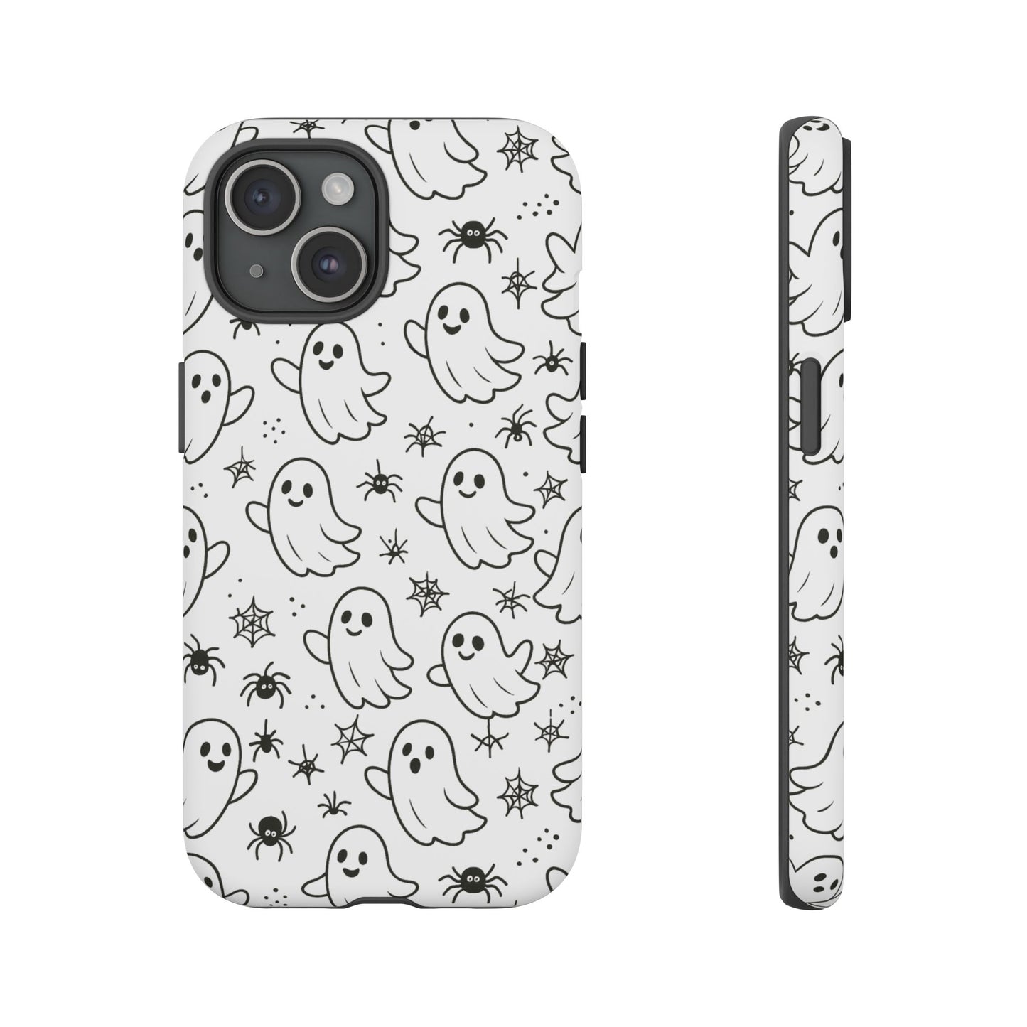 Ghostly Phone Case, Cute Halloween Phone Cover, Tough Phone Case, Spooky Phone Accessory, Ghost Pattern Design