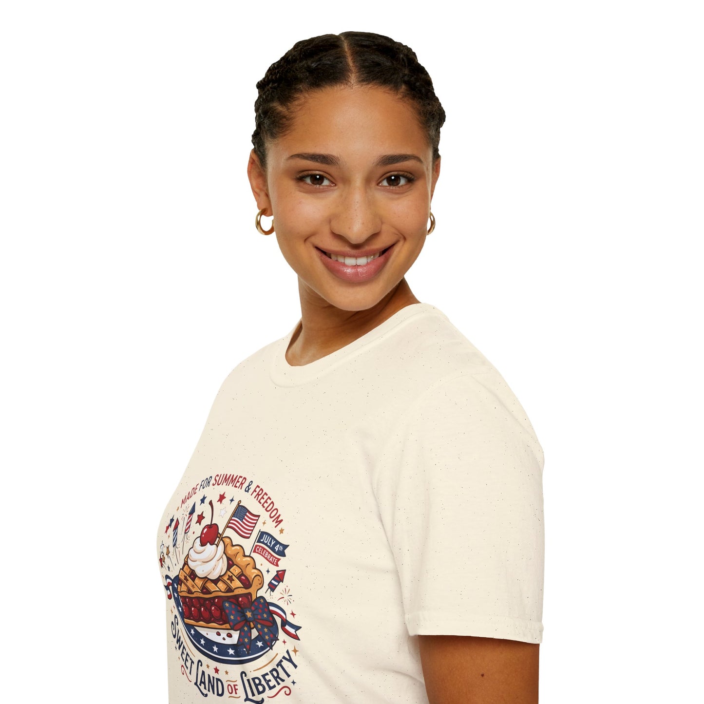Sweet Land of Liberty Pie T-Shirt — Patriotic 4th of July Dessert Graphic Tee