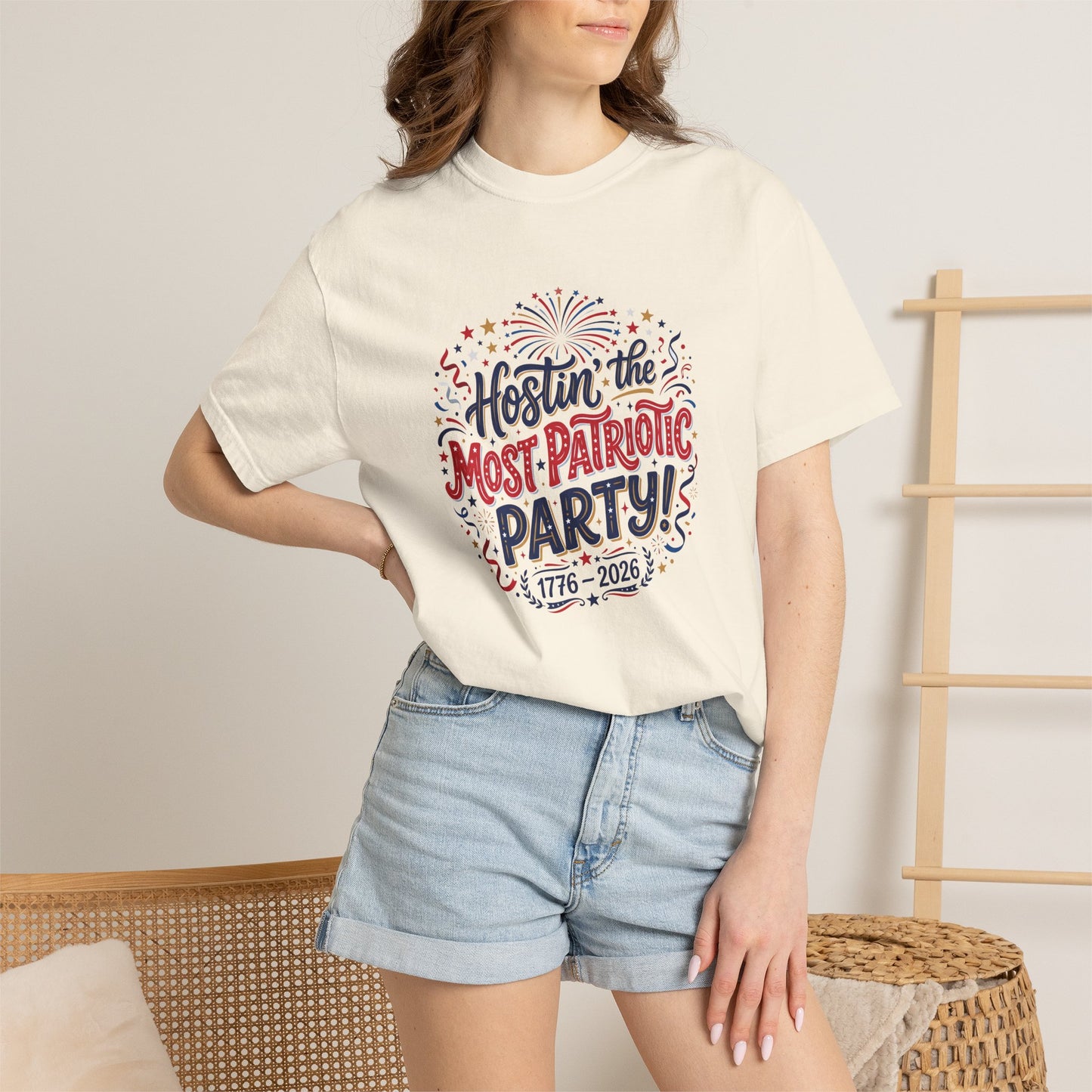 Patriotic 'Hostin' the Most Patriotic Party' T-Shirt, 4th of July Shirt, Independence Day Tee