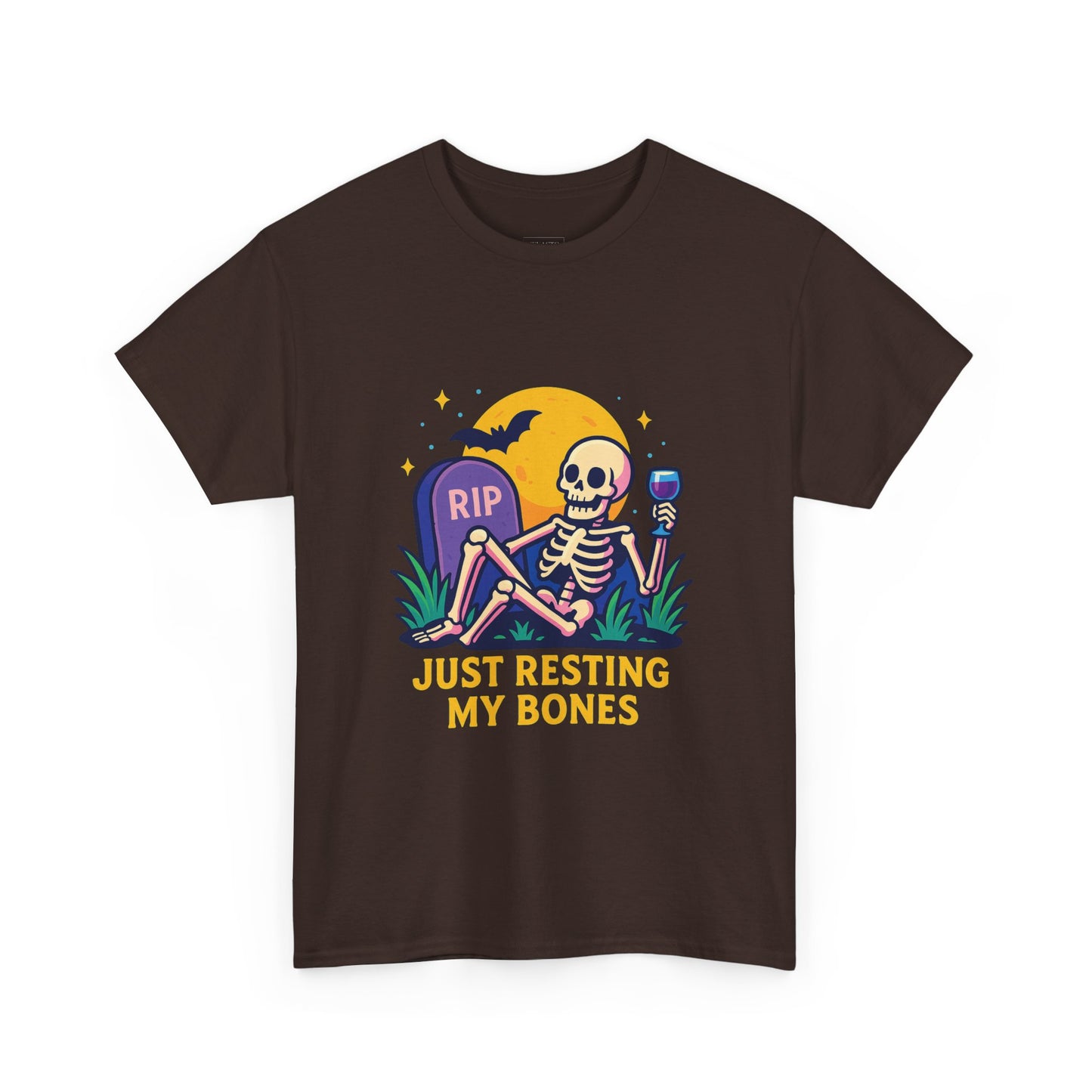 Skeleton Tee - Just Resting My Bones, Unisex Halloween Shirt