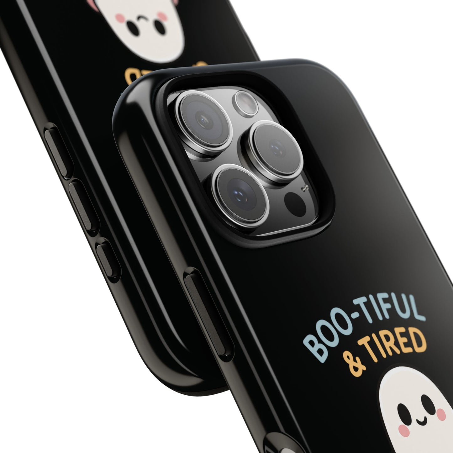 Boo-tiful & Tired Phone Case, Halloween-Themed Design