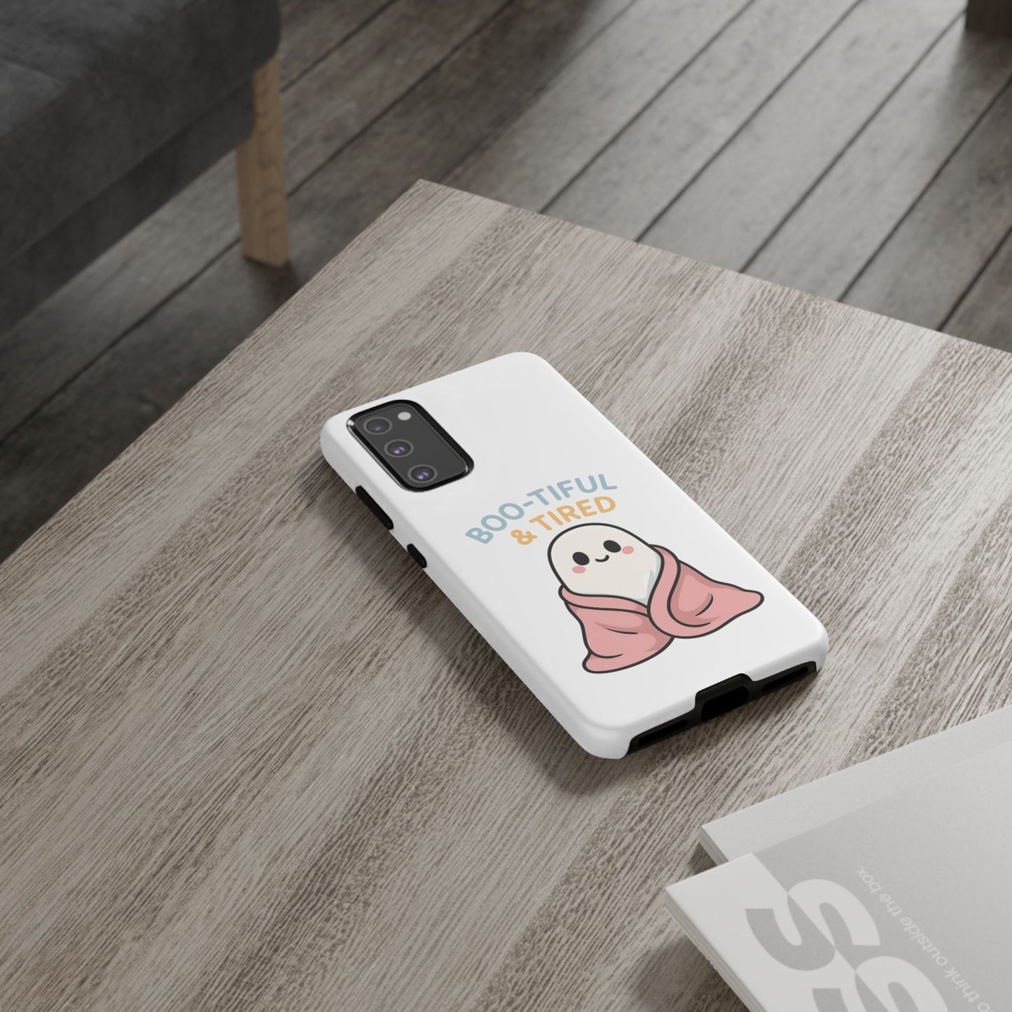 Boo-tiful & Tired Phone Case, Halloween-Themed Design