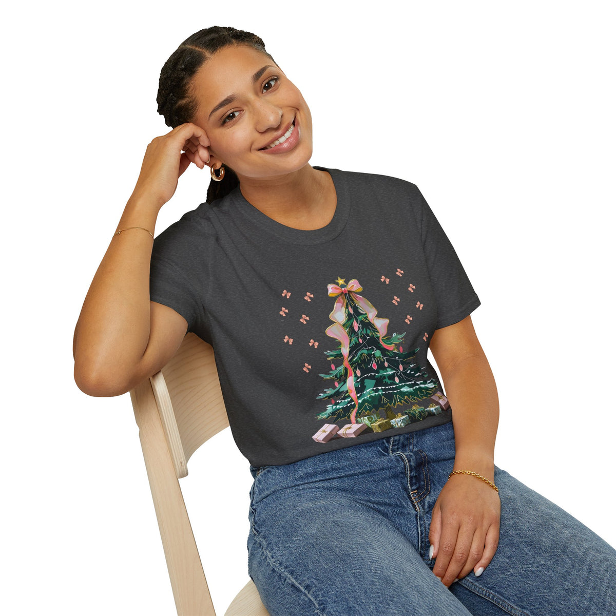 Christmas Tree Unisex Softstyle T-Shirt | Holiday Outfit, Festive Apparel