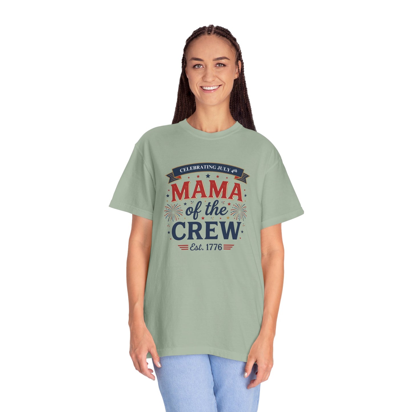 Mama of the Crew T-Shirt — Patriotic 4th of July Tee, Independence Day Shirt