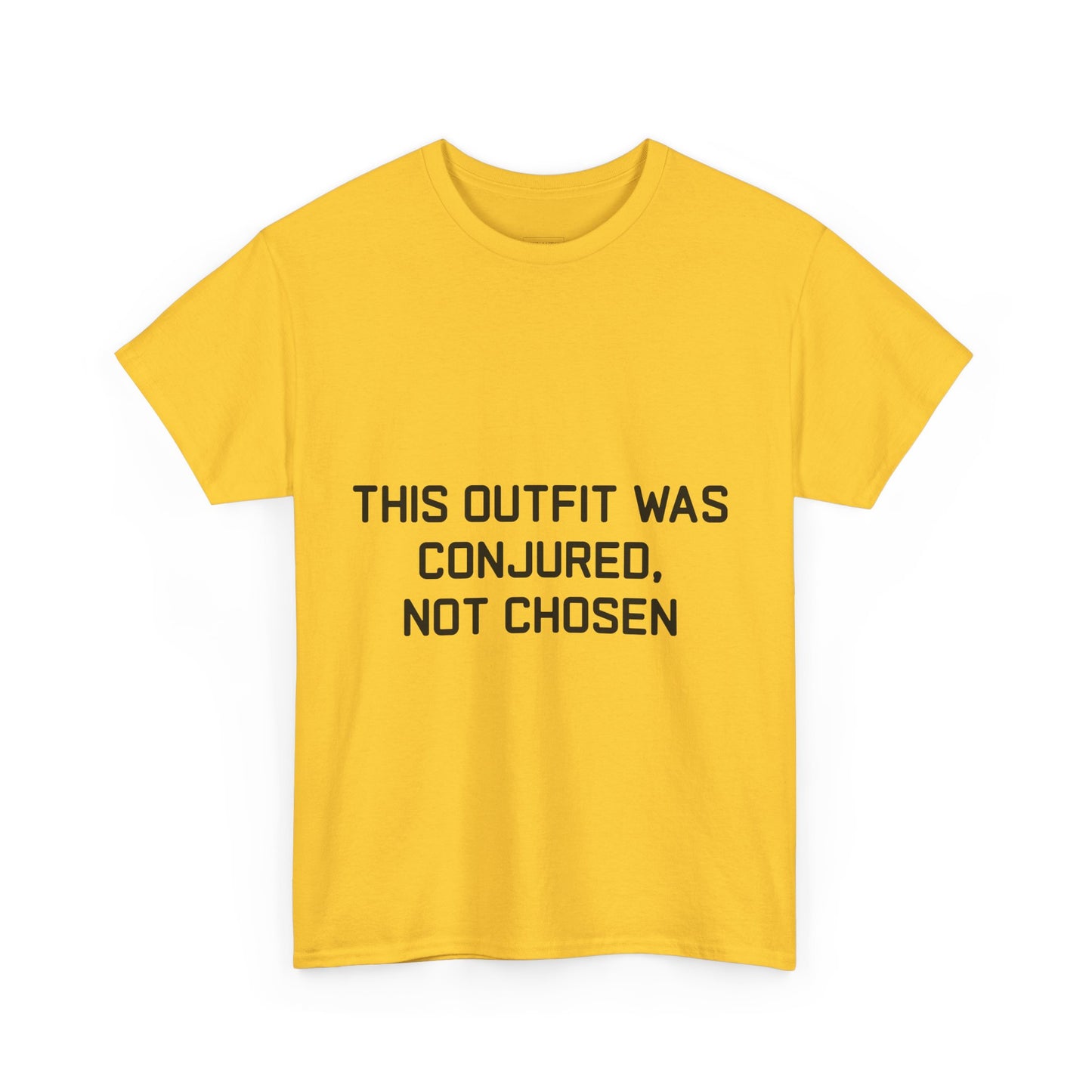Unisex Heavy Cotton Tee - 'This Outfit Was Conjured, Not Chosen' - Funny Halloween T-shirt