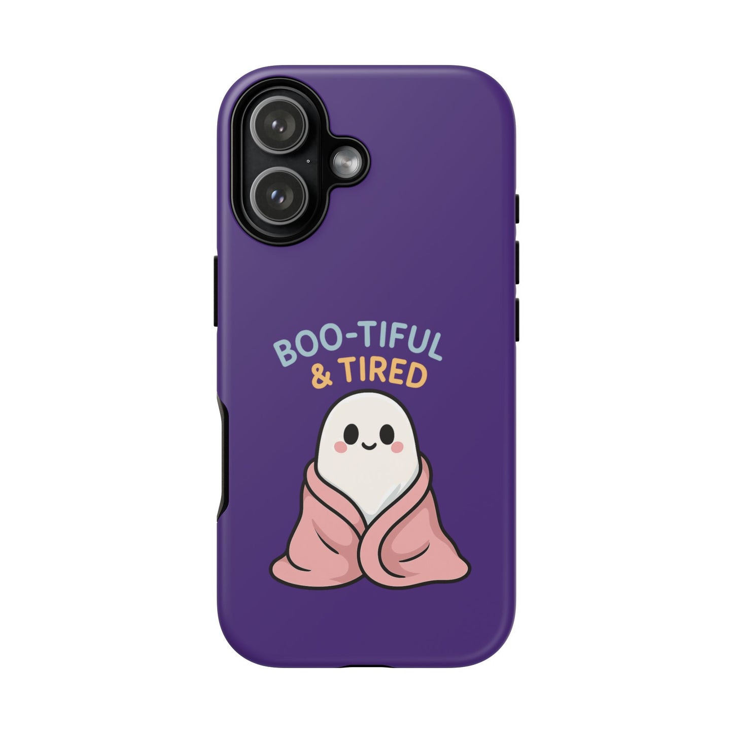 Boo-Tiful & Tired Phone Case, Halloween-Themed Design