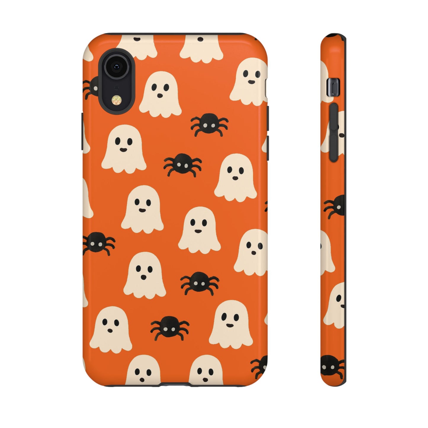 Cute Halloween Phone Case with Ghosts and Spiders, Spooky Gift, Fall Accessory, Unique Halloween Decor, Mobile Protection