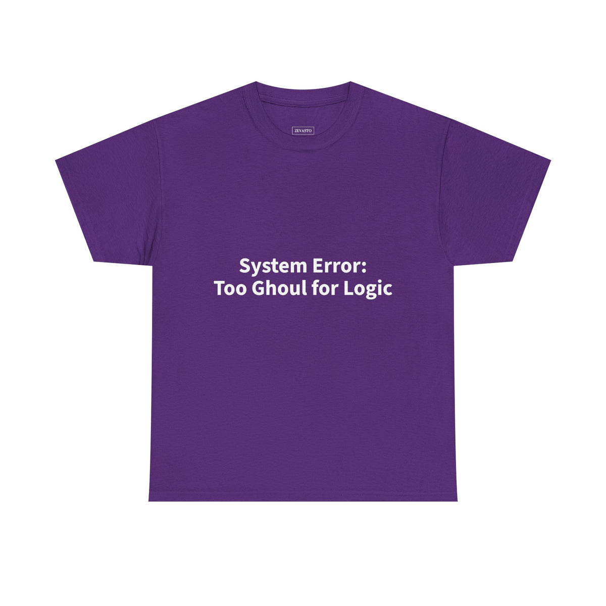 System Error Tee - Unisex Heavy Cotton Shirt, Perfect for Halloween, Geeky Fun