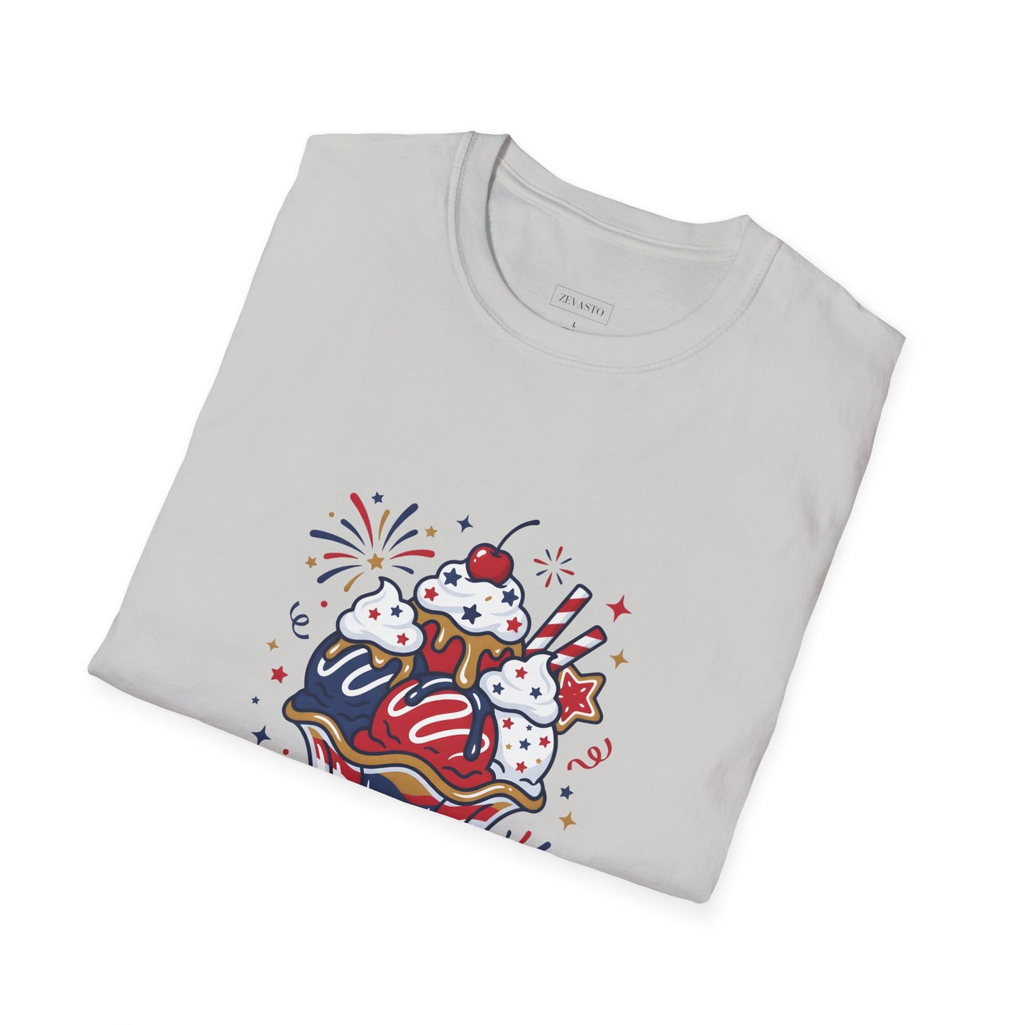 Sweet Liberty Ice Cream T-Shirt — Patriotic 4th of July Sundae Tee