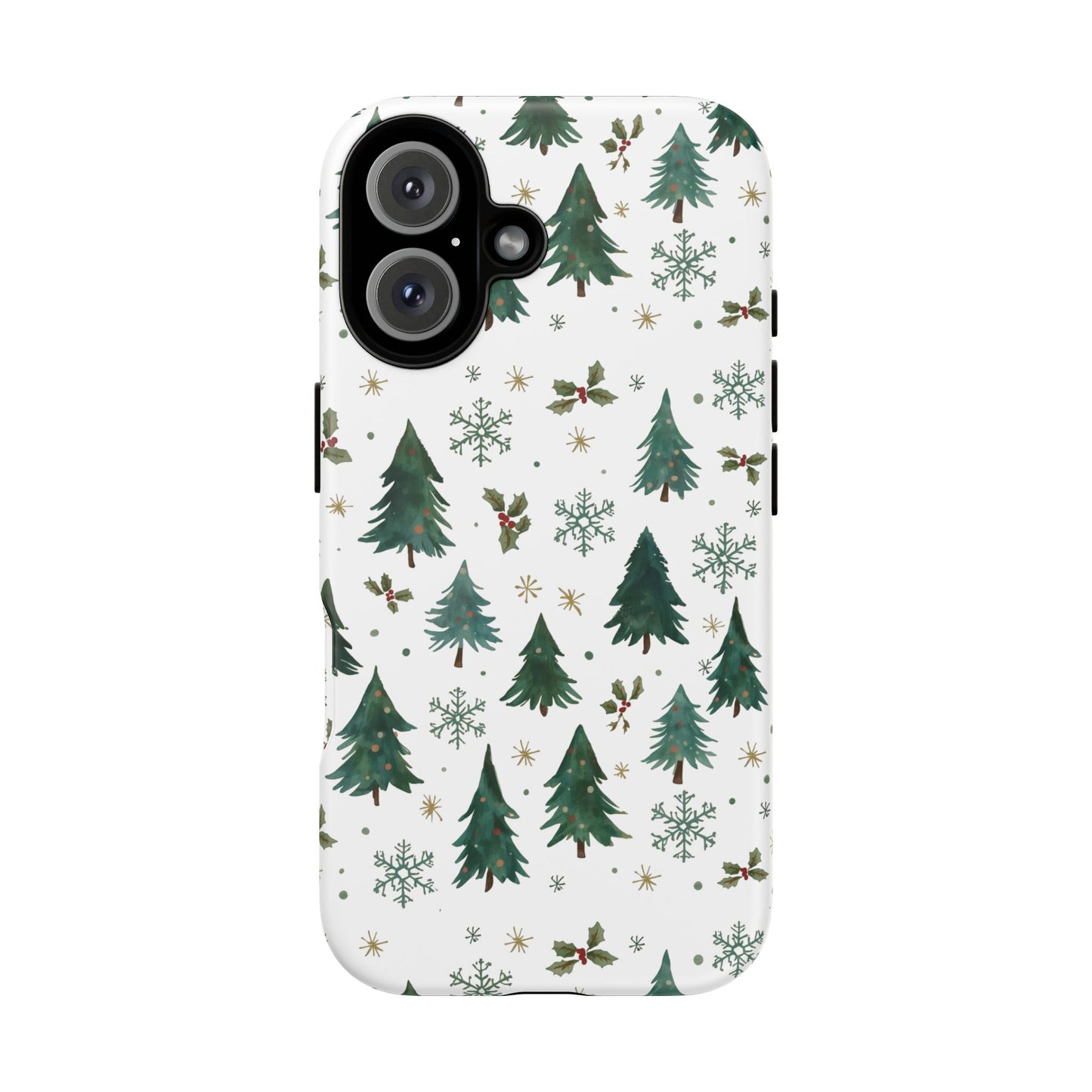 Winter Forest Phone Case, Christmas-Themed Dual Layer Phone Case for Iphone 17, 16, 15 & Samsung