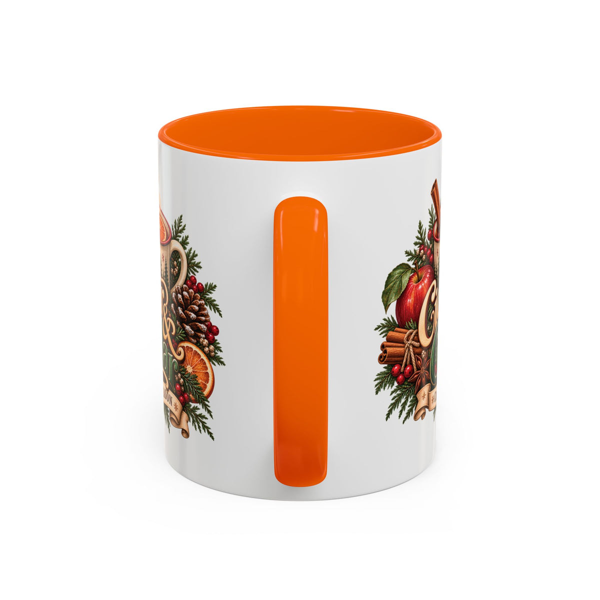 Cider & Cedar Accent Coffee Mug — Cozy Fall Hot Drink Gift (11 oz)