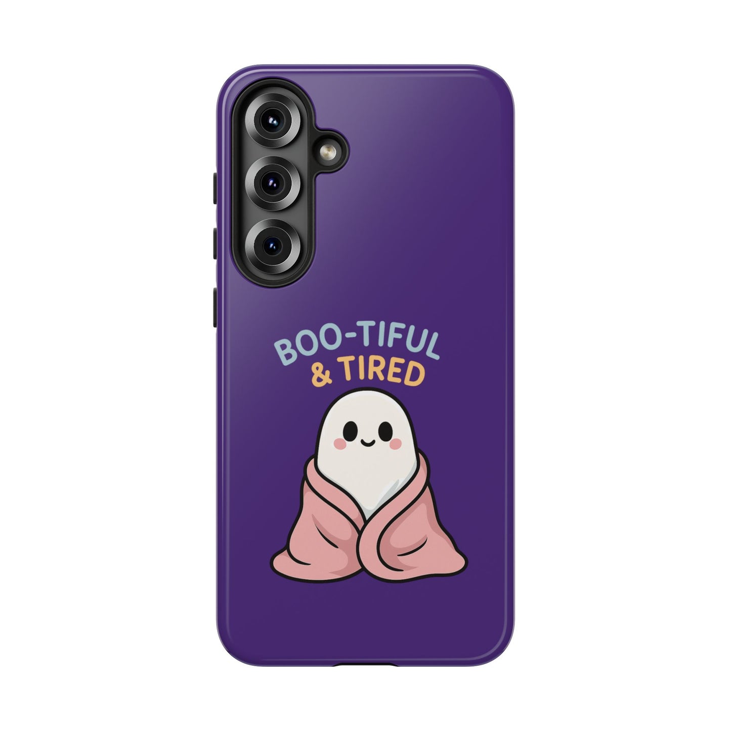 Boo-Tiful & Tired Phone Case, Halloween-Themed Design