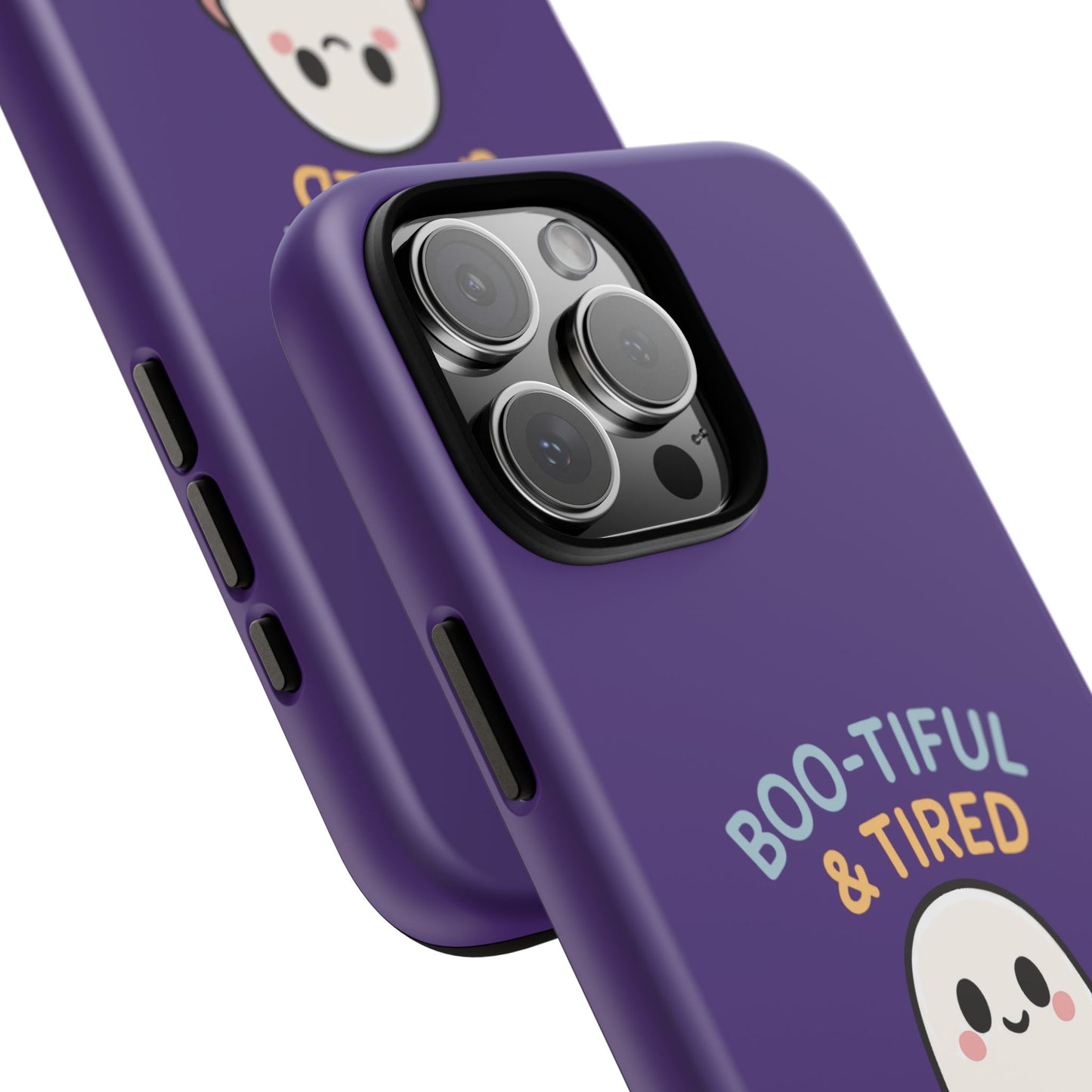 Boo-Tiful & Tired Phone Case, Halloween-Themed Design