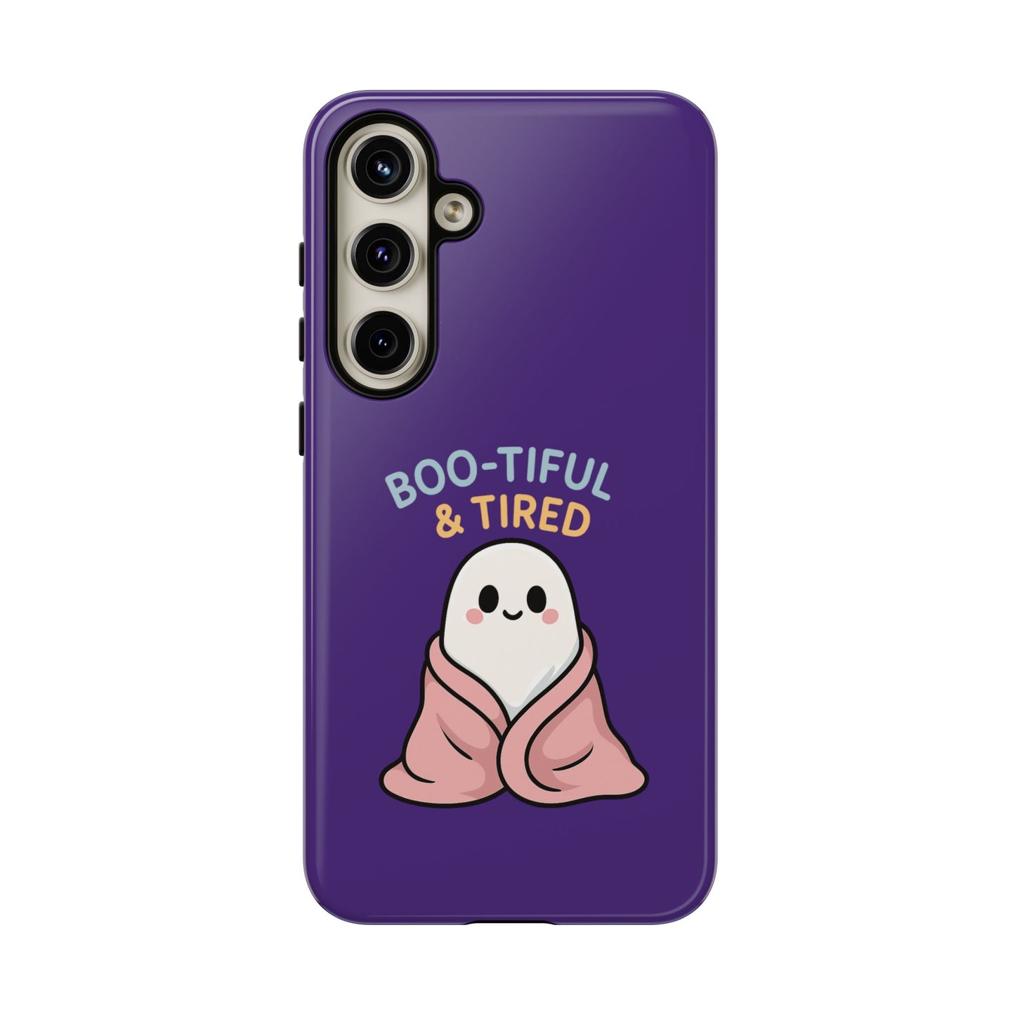 Boo-Tiful & Tired Phone Case, Halloween-Themed Design
