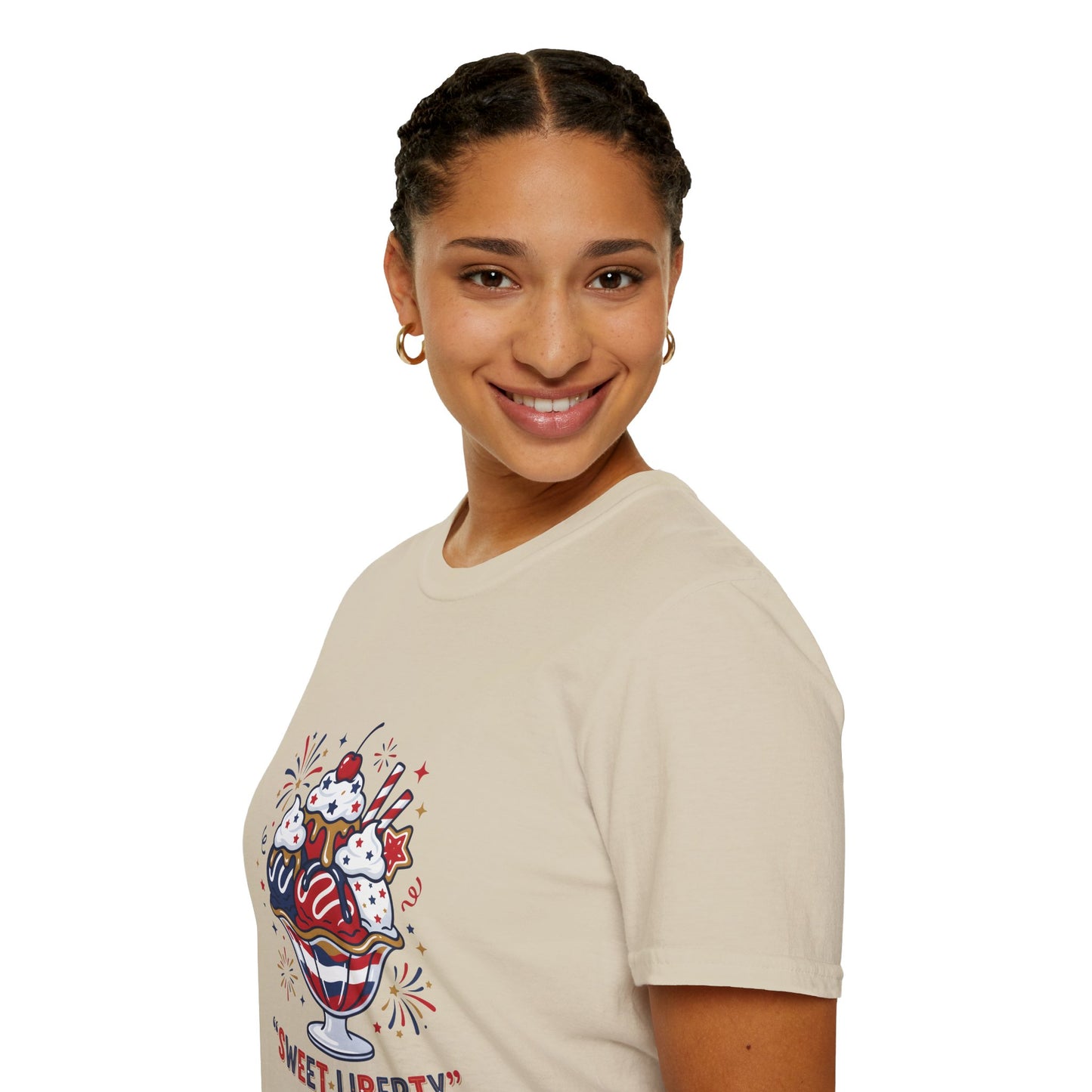 Sweet Liberty Ice Cream T-Shirt — Patriotic 4th of July Sundae Tee