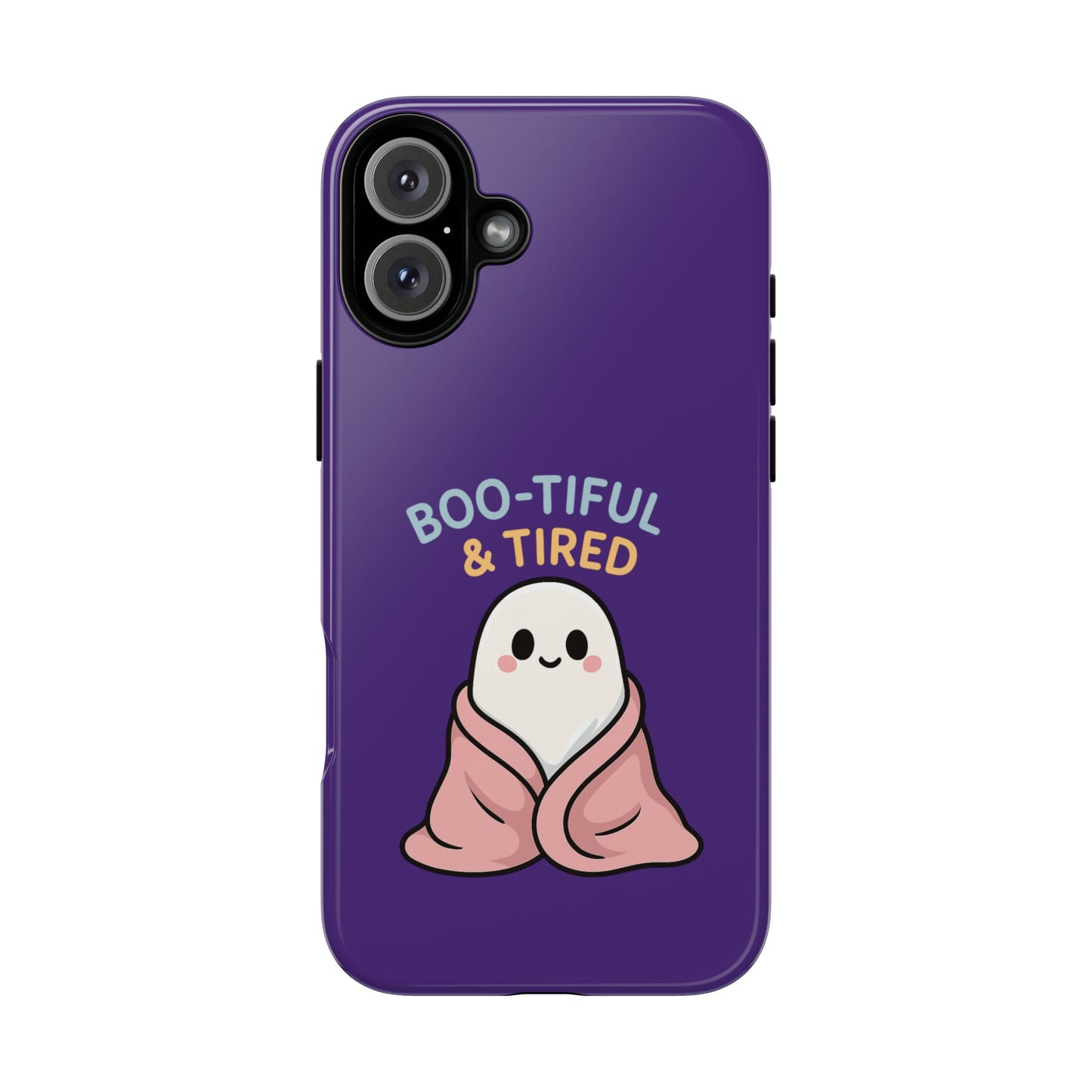 Boo-Tiful & Tired Phone Case, Halloween-Themed Design