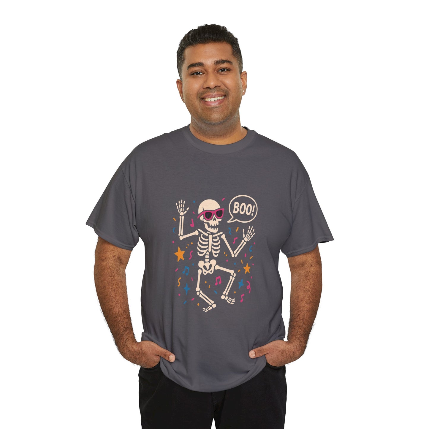 Halloween Skeleton Tee, Unisex Graphic Tee, Spooky Fun Shirt