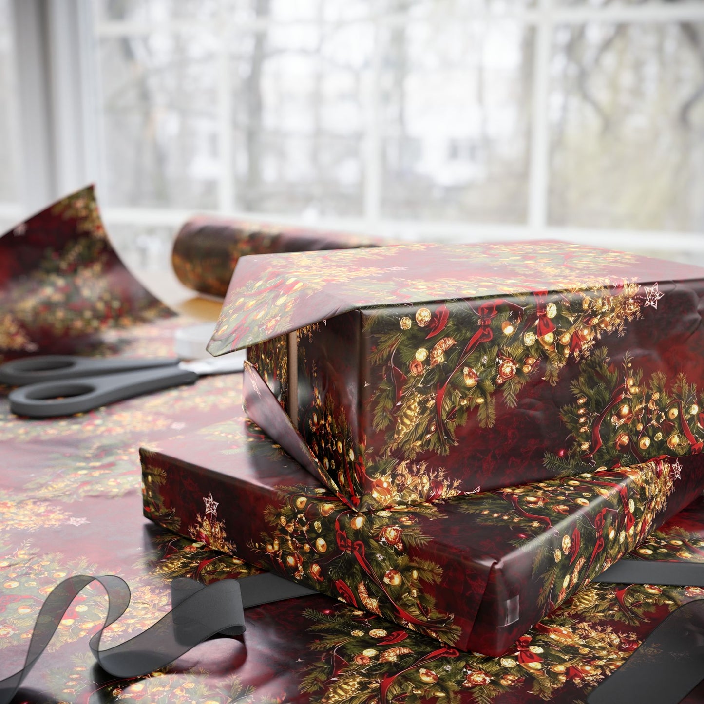 Christmas Wrap Paper, Elegant Gift Wrapping Paper Roll