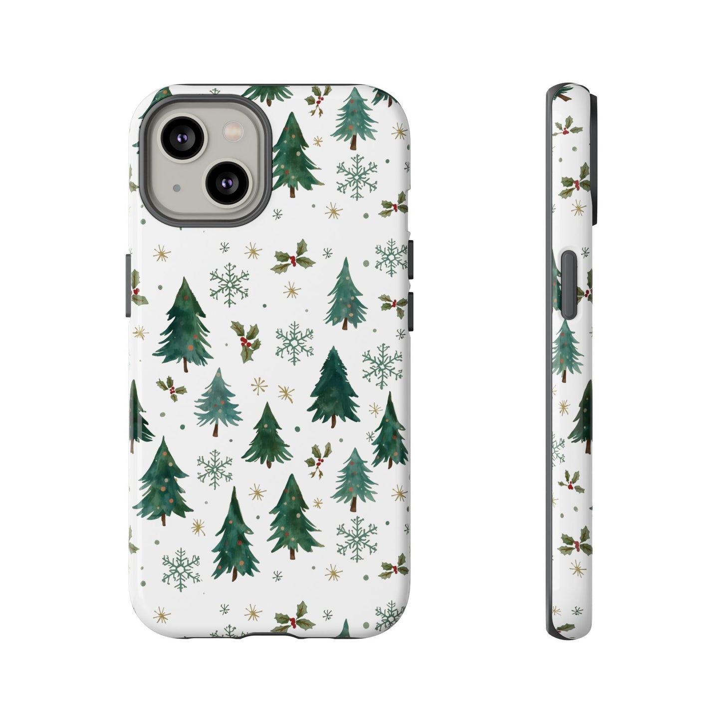 Winter Forest Phone Case, Christmas-Themed Dual Layer Phone Case for Iphone 17, 16, 15 & Samsung
