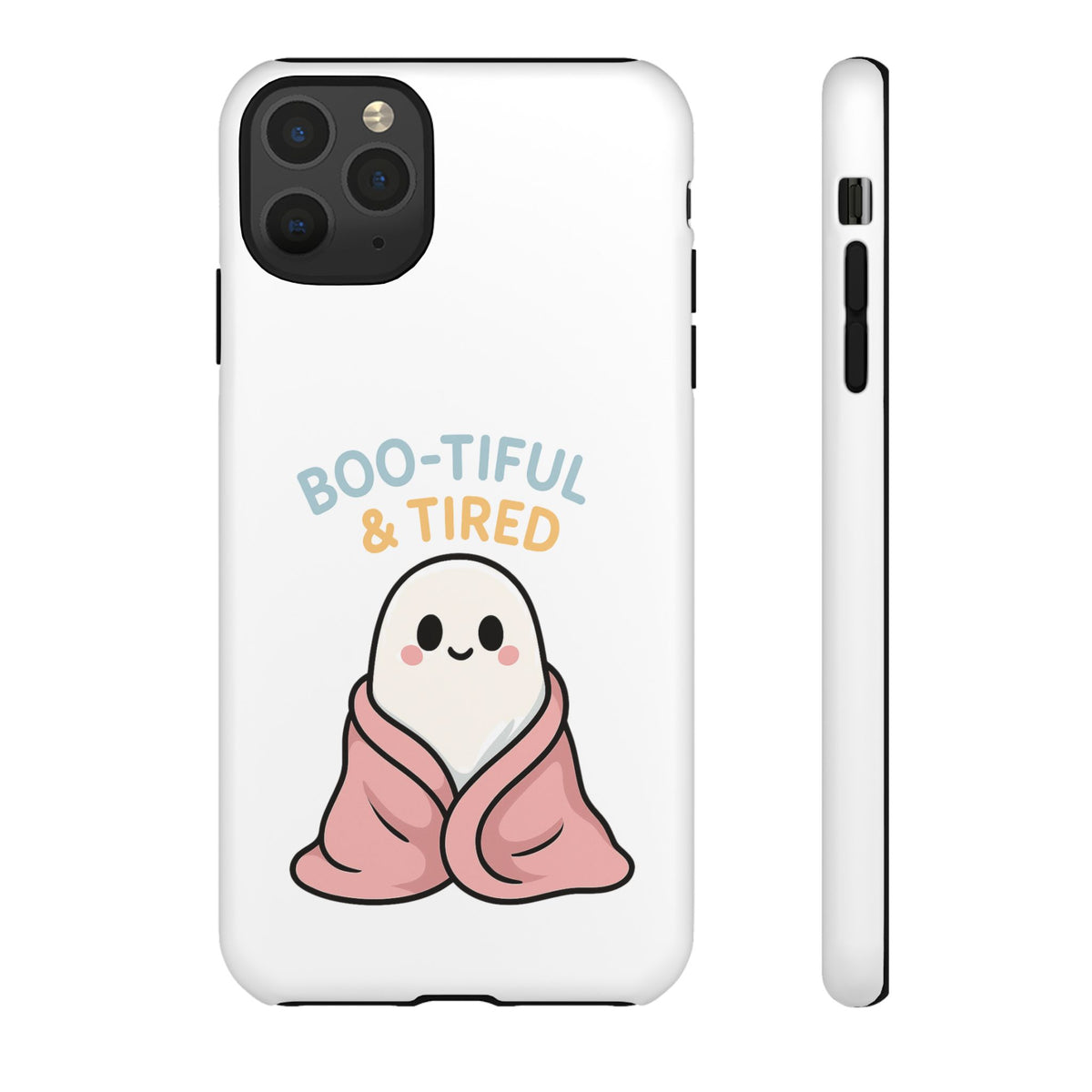 Boo-tiful & Tired Phone Case, Halloween-Themed Design