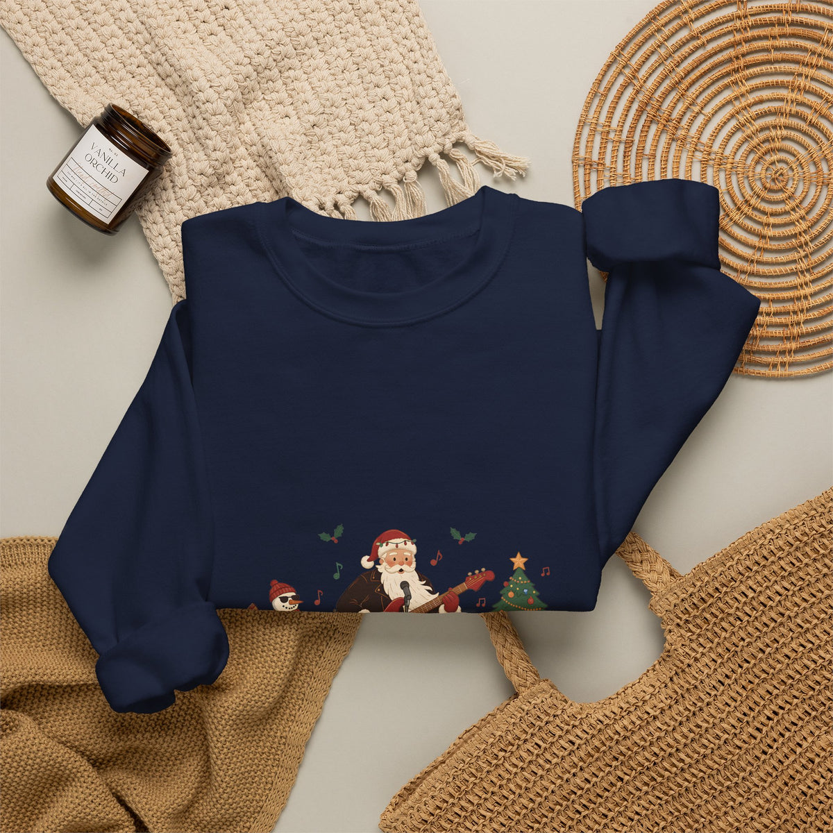 Funny Christmas Sweatshirt – "The Jingle Rockers" Holiday Band Crewneck
