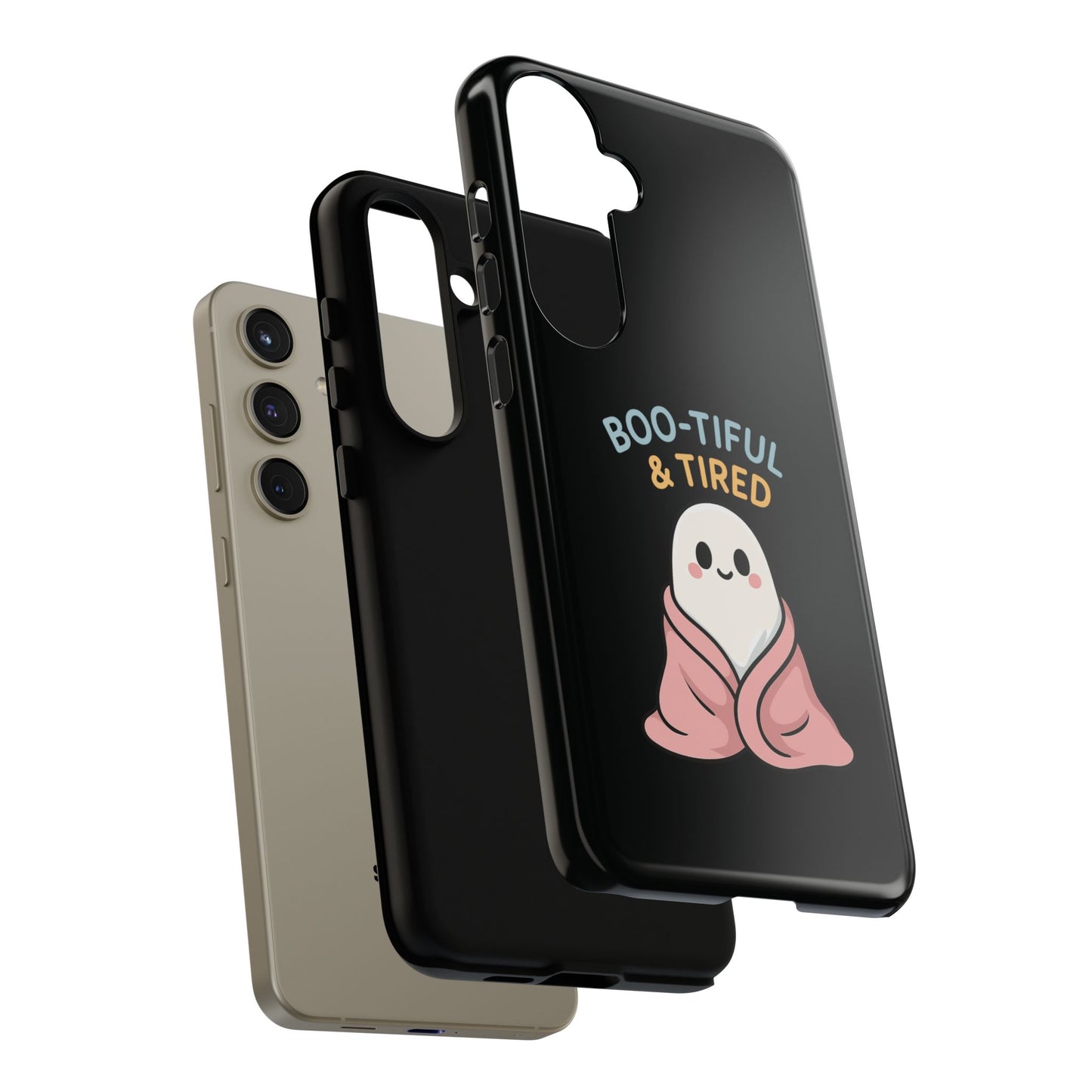 Boo-tiful & Tired Phone Case, Halloween-Themed Design