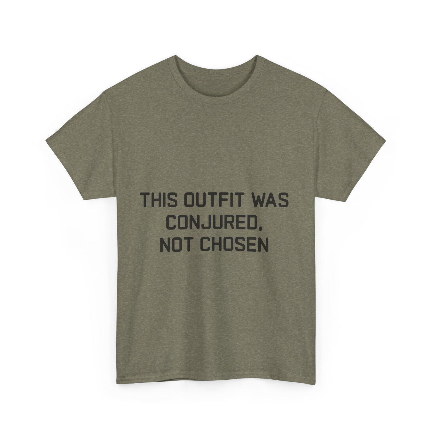 Unisex Heavy Cotton Tee - 'This Outfit Was Conjured, Not Chosen' - Funny Halloween T-shirt