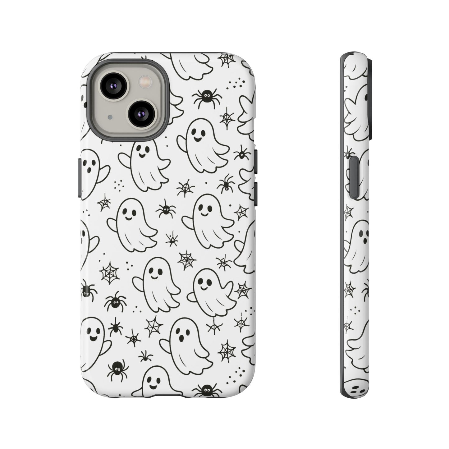 Ghostly Phone Case, Cute Halloween Phone Cover, Tough Phone Case, Spooky Phone Accessory, Ghost Pattern Design