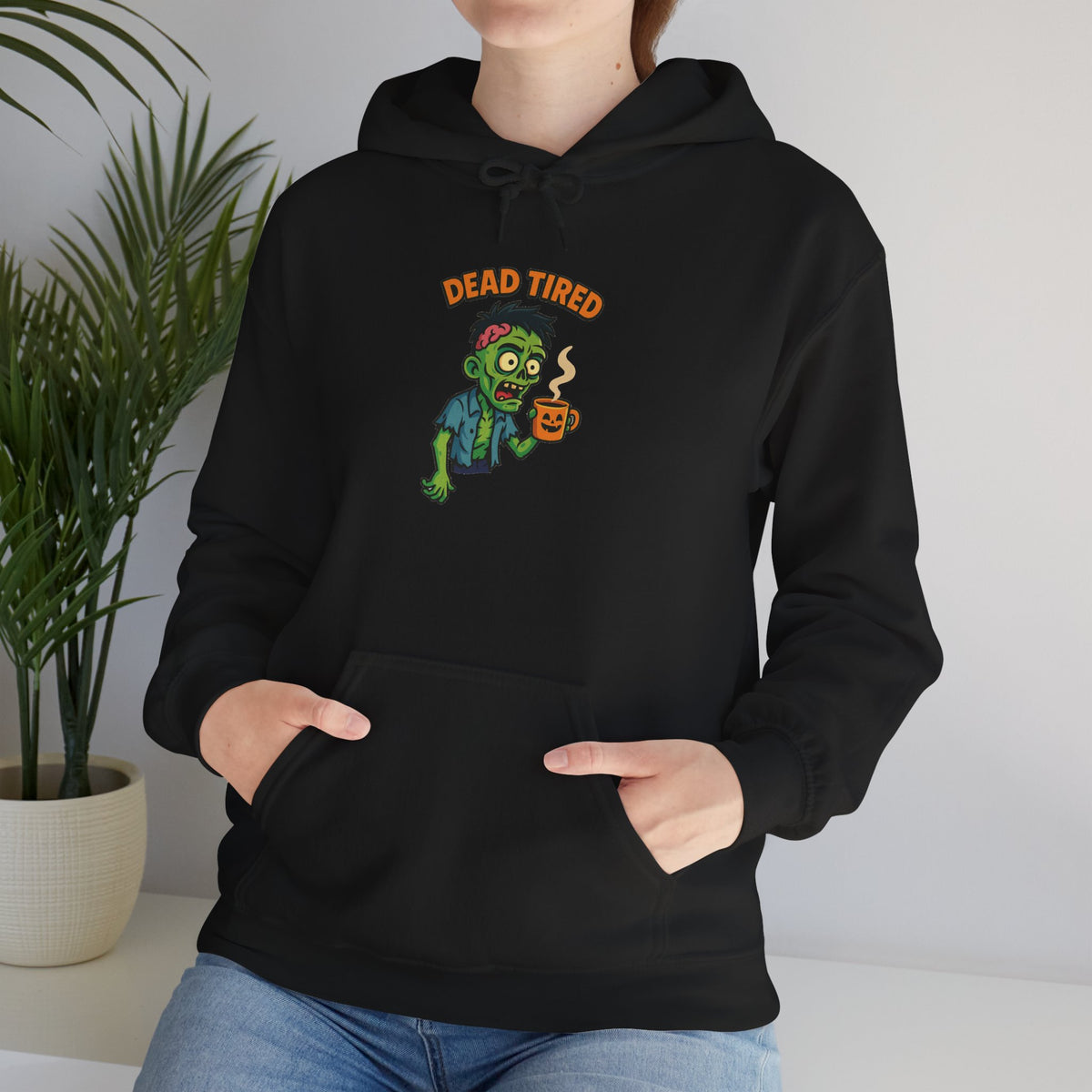 Zombie Themed Unisex Hoodie, Cozy Halloween Sweatshirt, Spooky Season Apparel