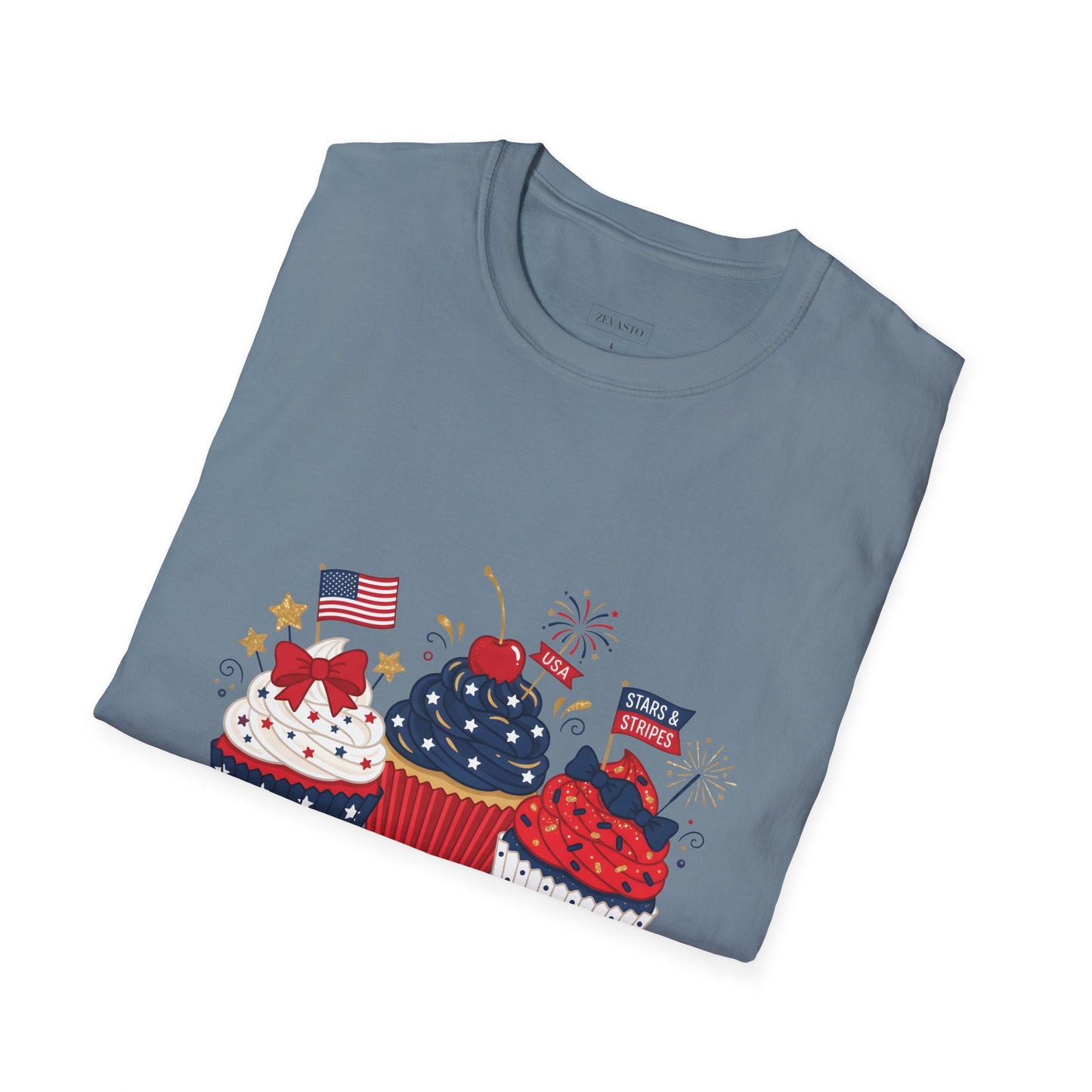 Patriotic Cupcakes T-Shirt — "Sweet Land of Liberty" 4th of July Tee