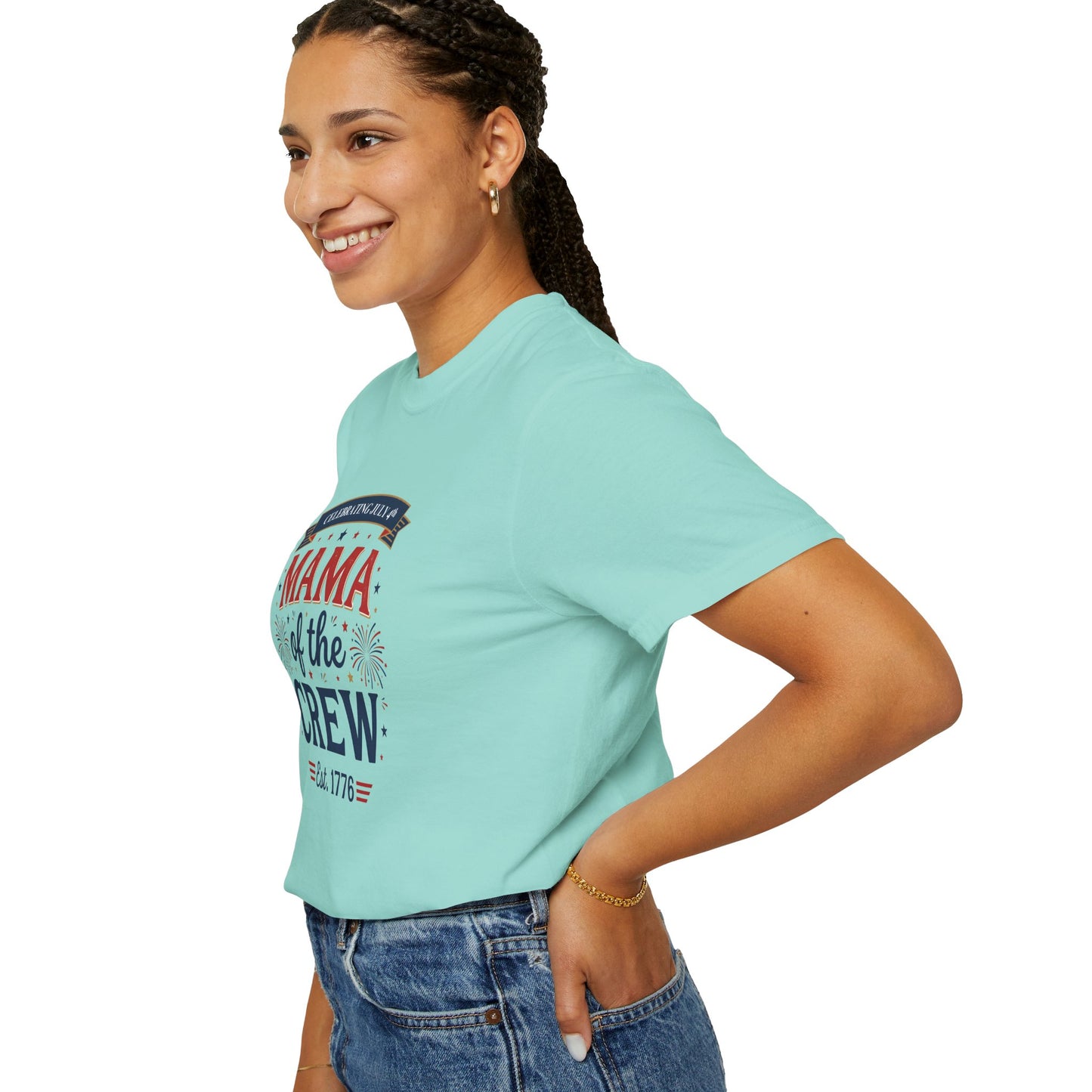 Mama of the Crew T-Shirt — Patriotic 4th of July Tee, Independence Day Shirt