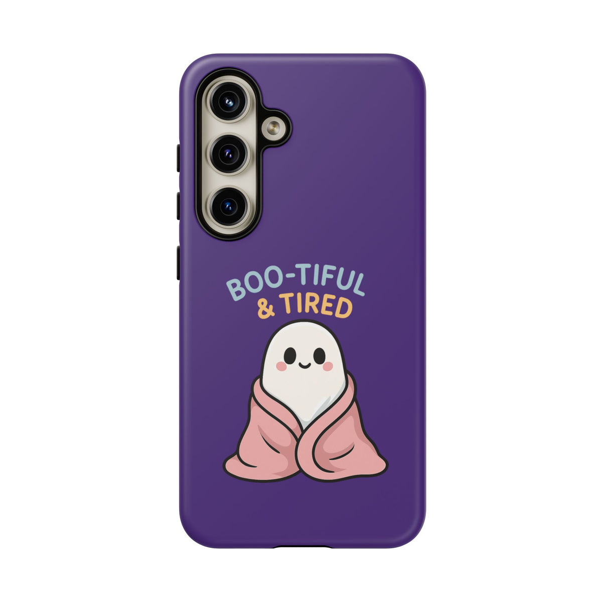 Boo-Tiful & Tired Phone Case, Halloween-Themed Design