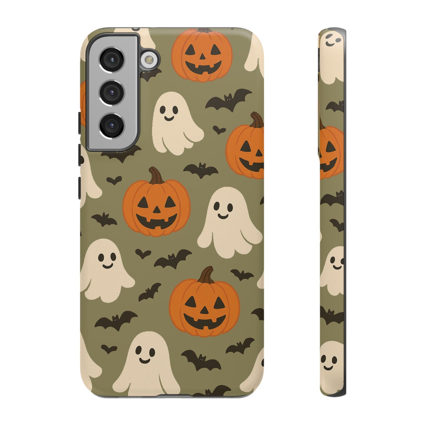Halloween Phone Case with Ghosts and Pumpkins, Cute Fall Phone Cover, Spooky Season Accessory, Halloween Gift