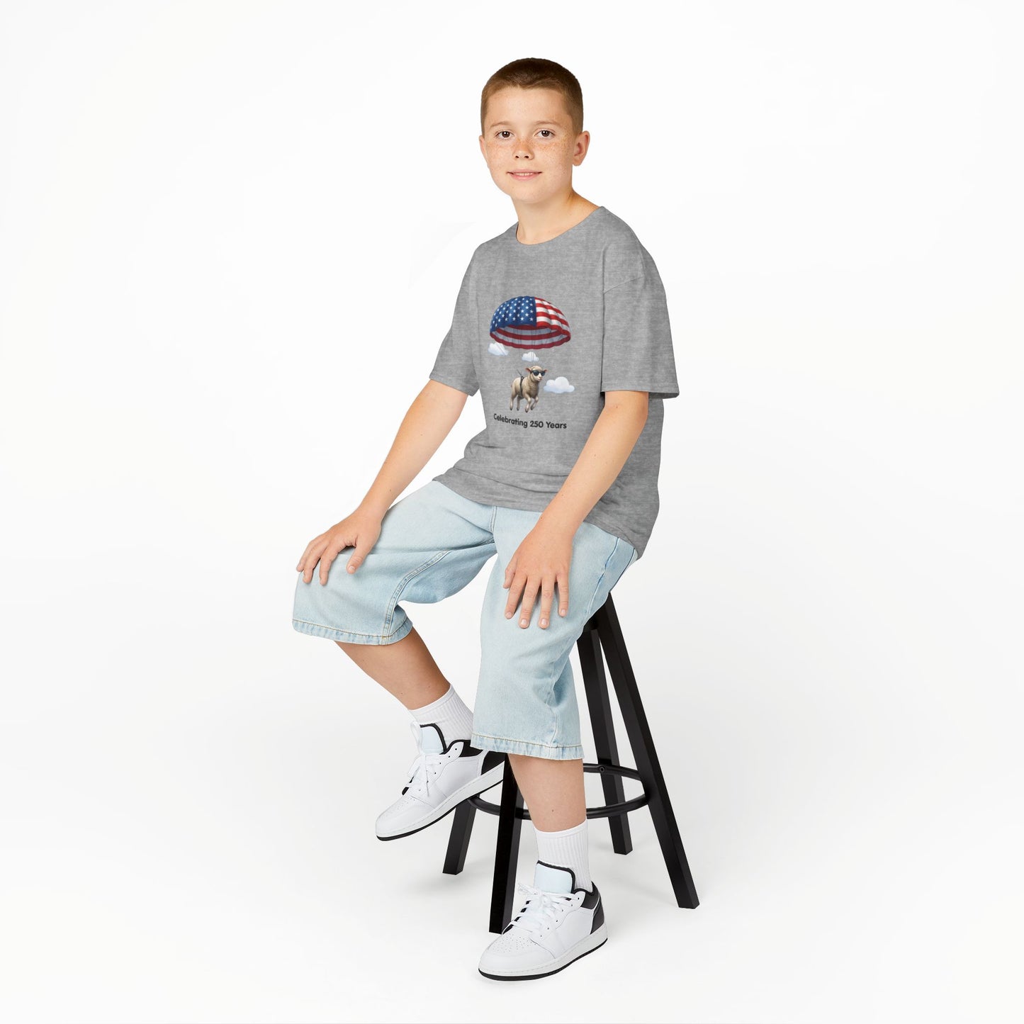 Kids T-Shirt - Celebrating 250 Years Parachuting Sheep